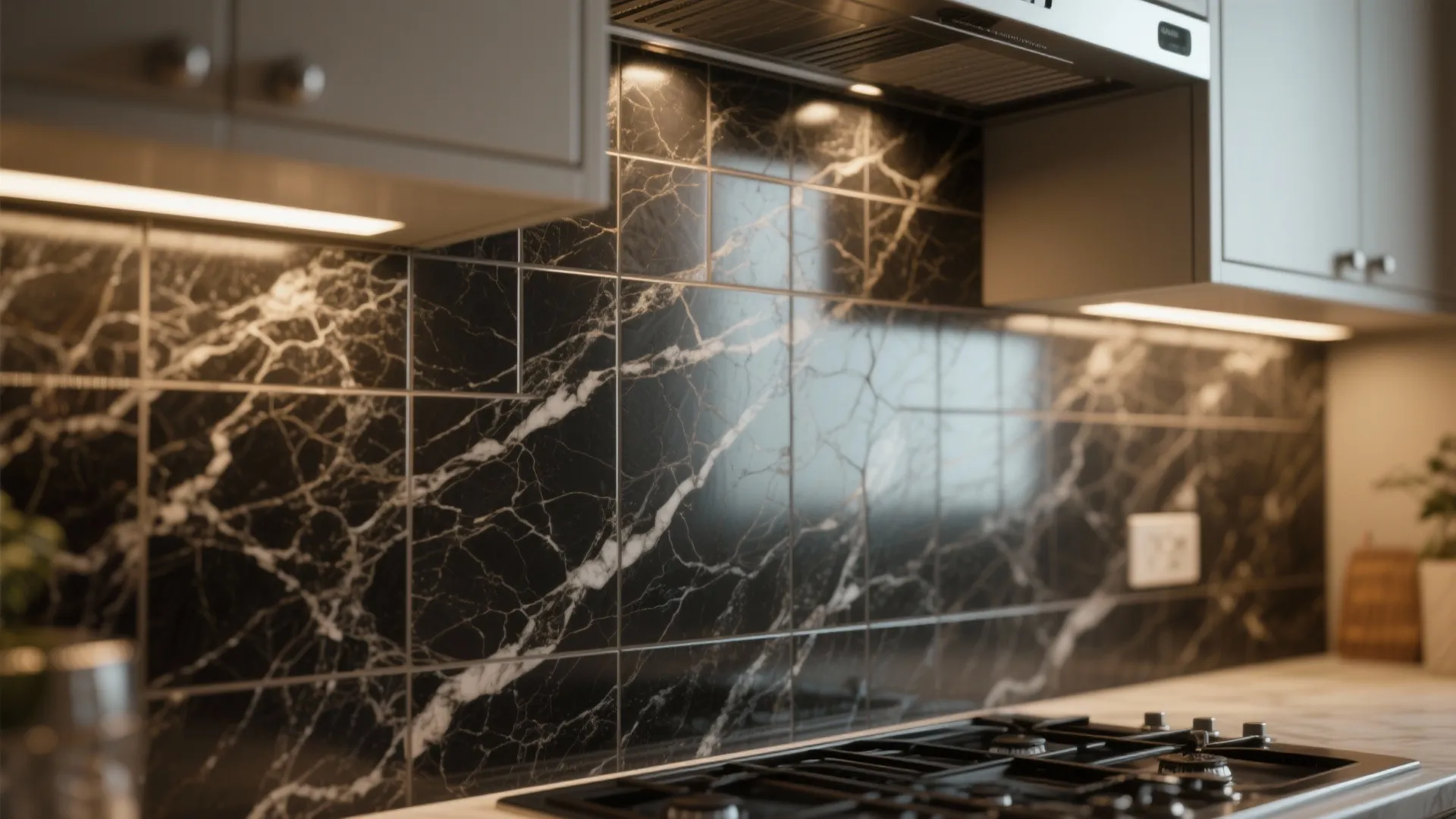 5. High-Contrast Backsplash as the Star