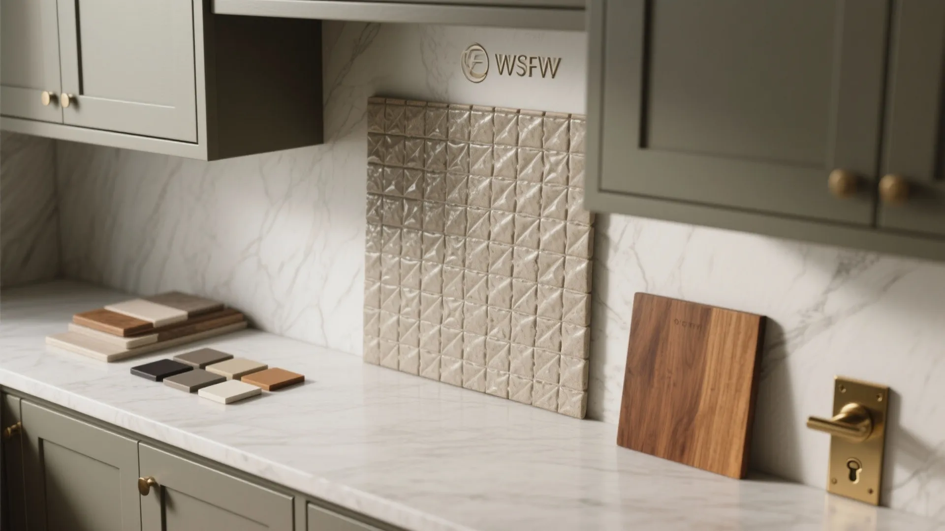 5. Mix Textures and a Focal Tile Backsplash