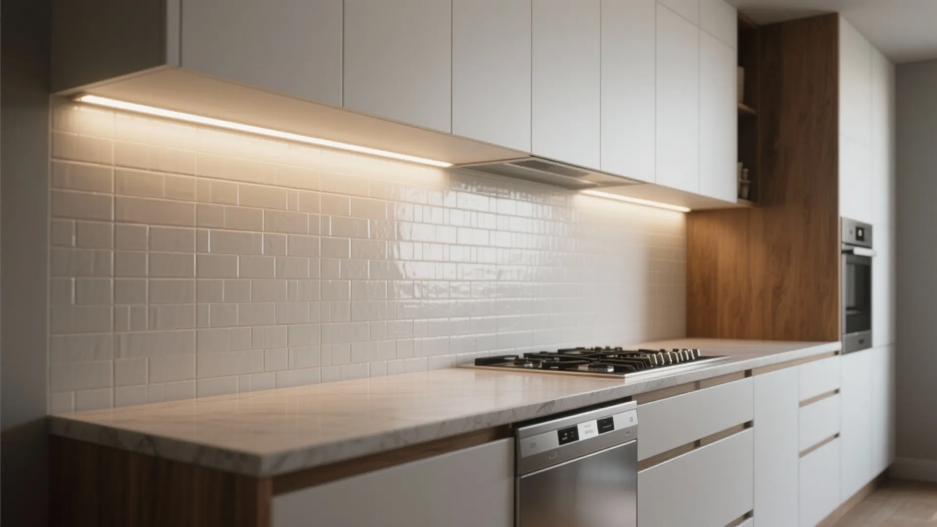 Minimal Linear Washer for Backsplash Glow