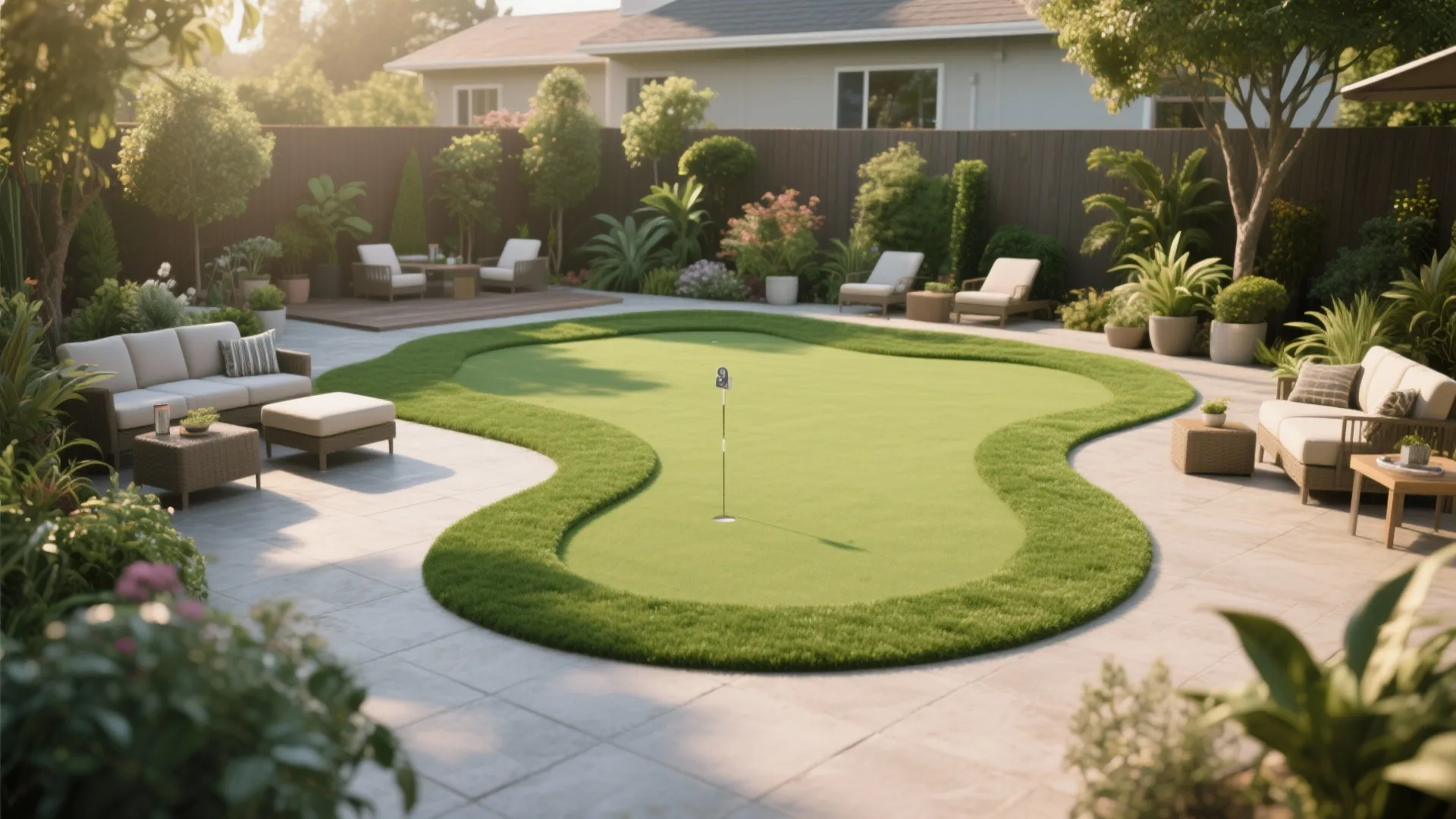 1. Backyard Putting Green