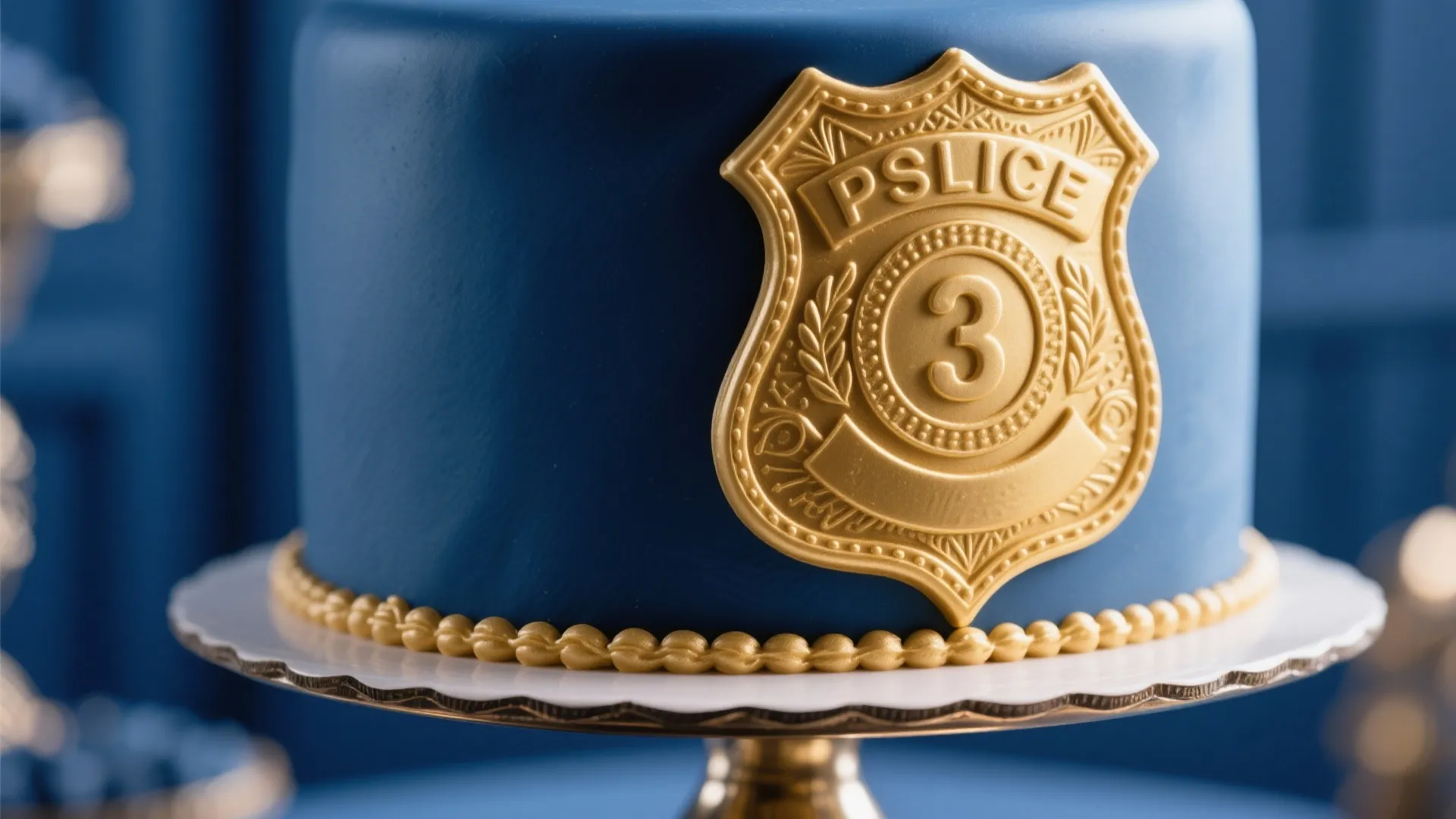 1. Badge-Shaped Cake