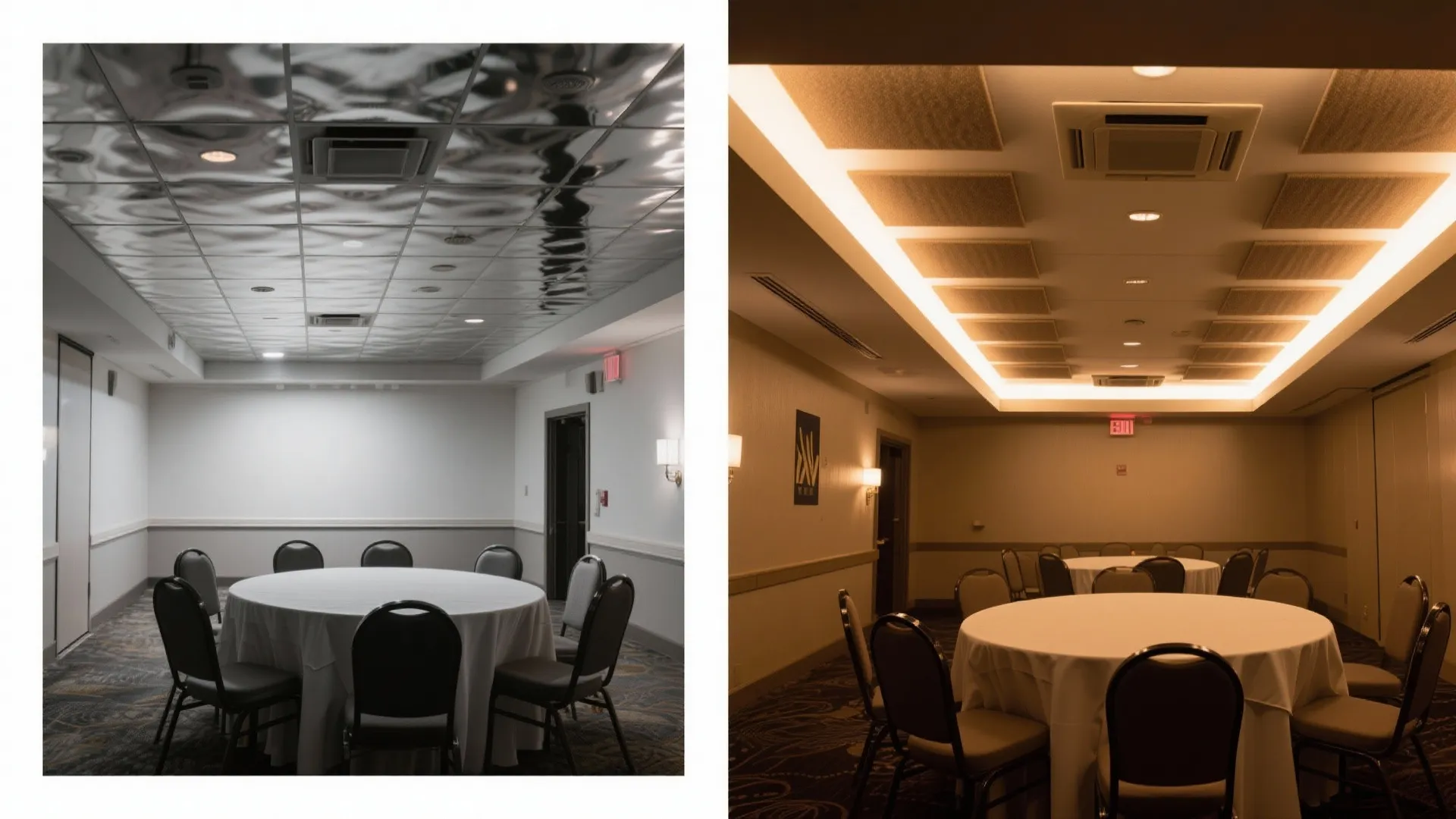Acoustic baffles with hidden uplight