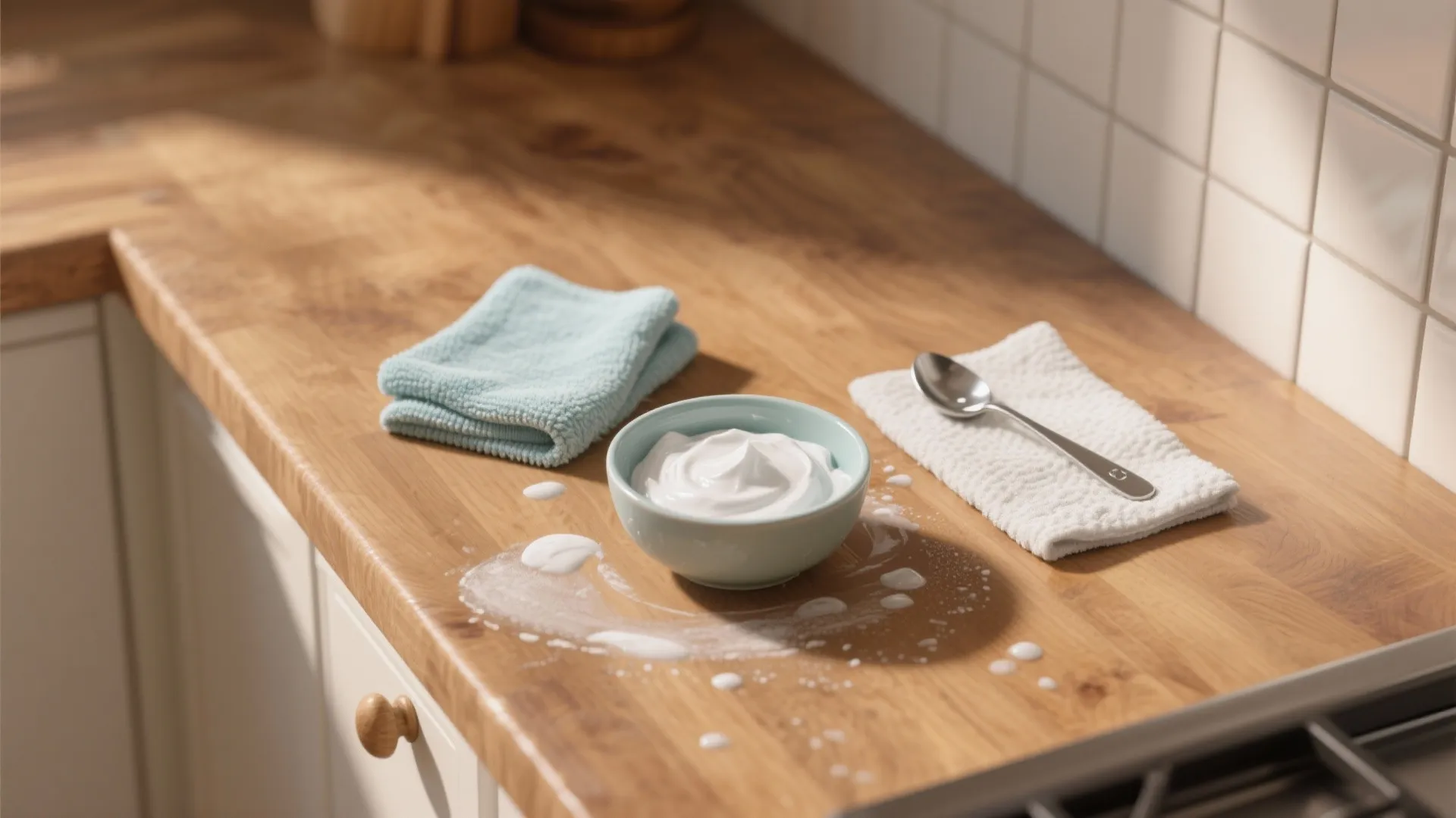 3. Baking soda paste for grease and scuffs