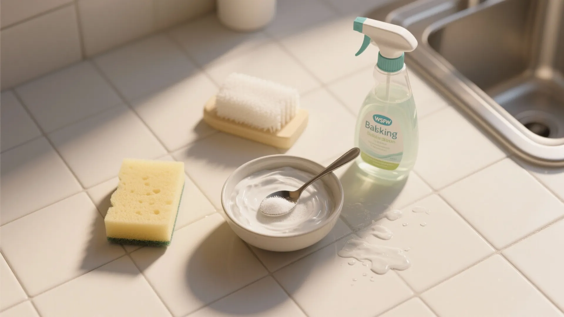 Baking Soda Paste for Stubborn Grime (Spot Treatment)