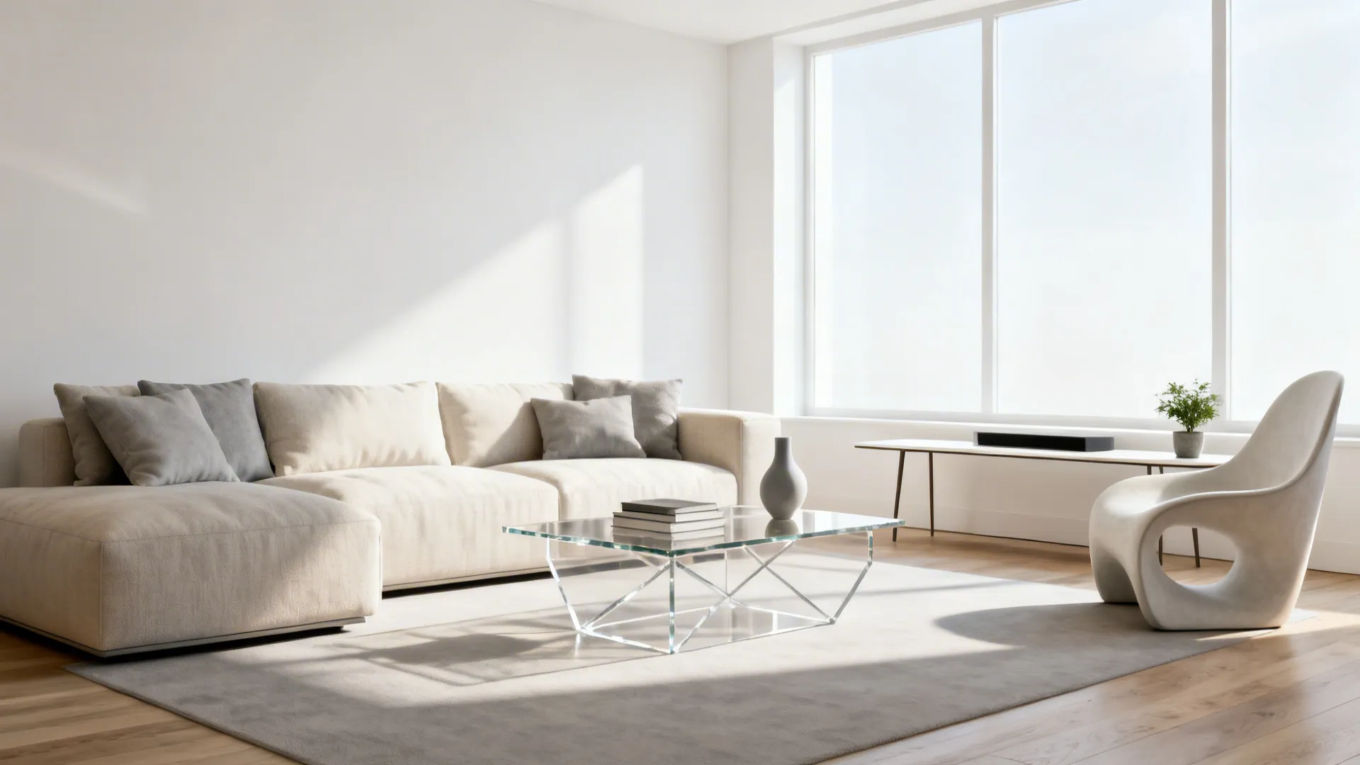 5. Balance Big Seating with Slim Opposite Furnishings