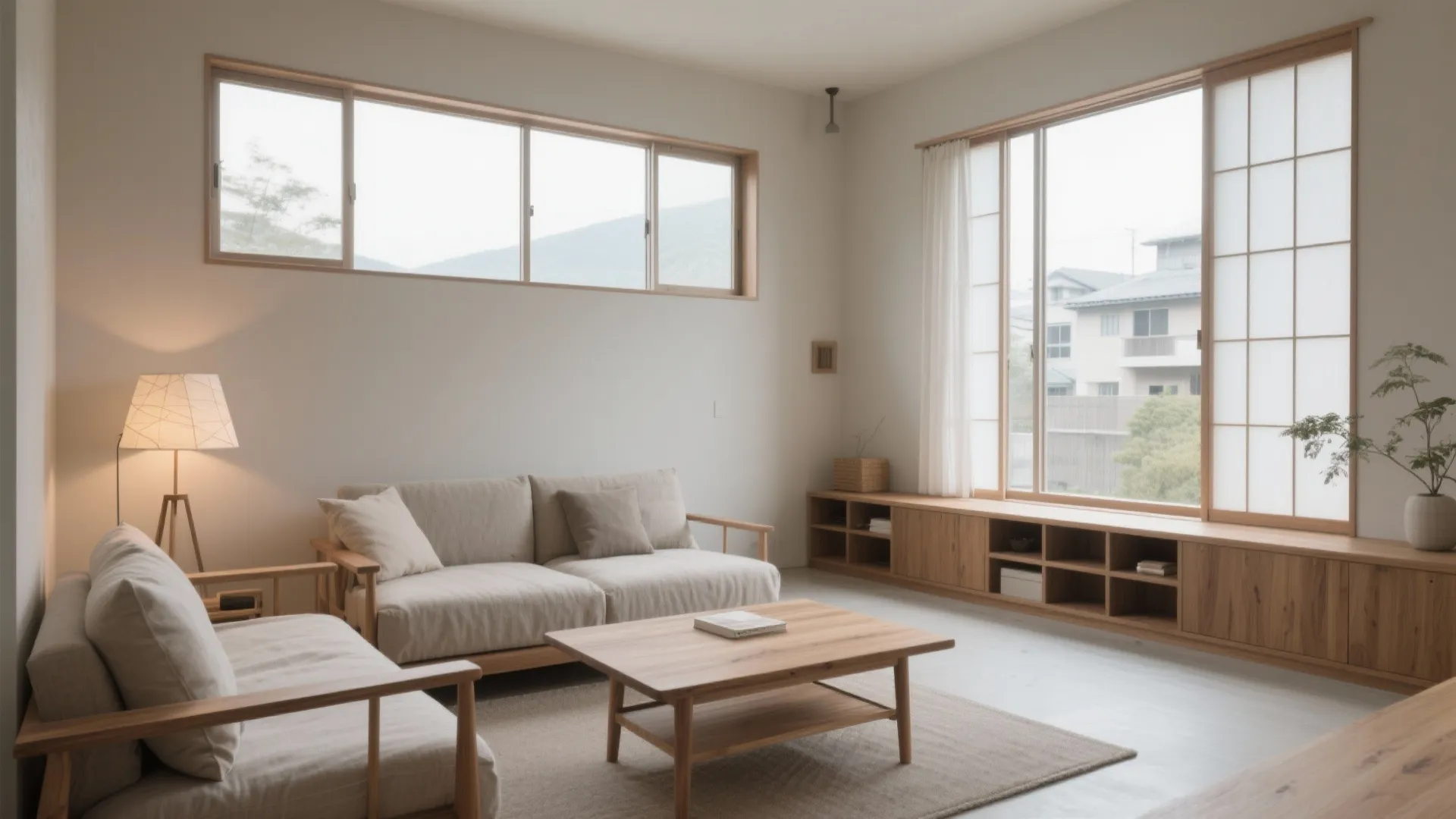 窓と壁のバランス：光を入れて壁を育てる