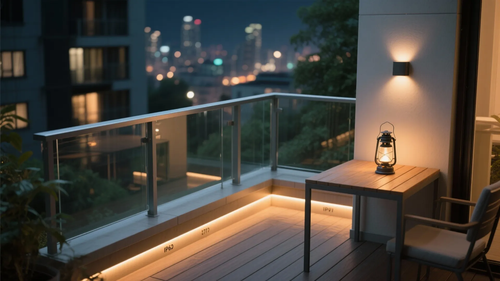 Layered, Low-Glare Lighting (With Outdoor-Rated Power)