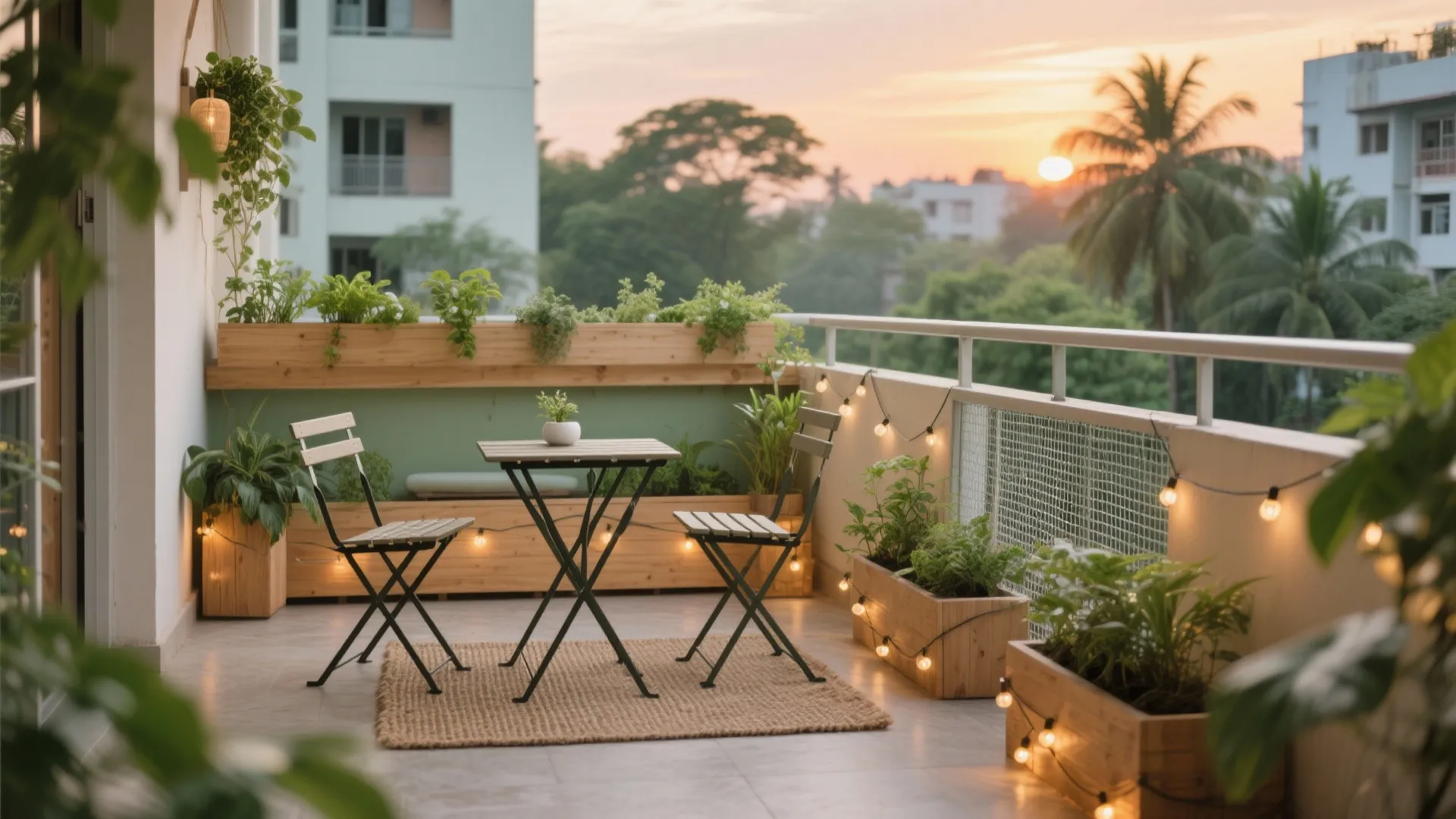 Bonus: balcony wellness corner that earn its keep