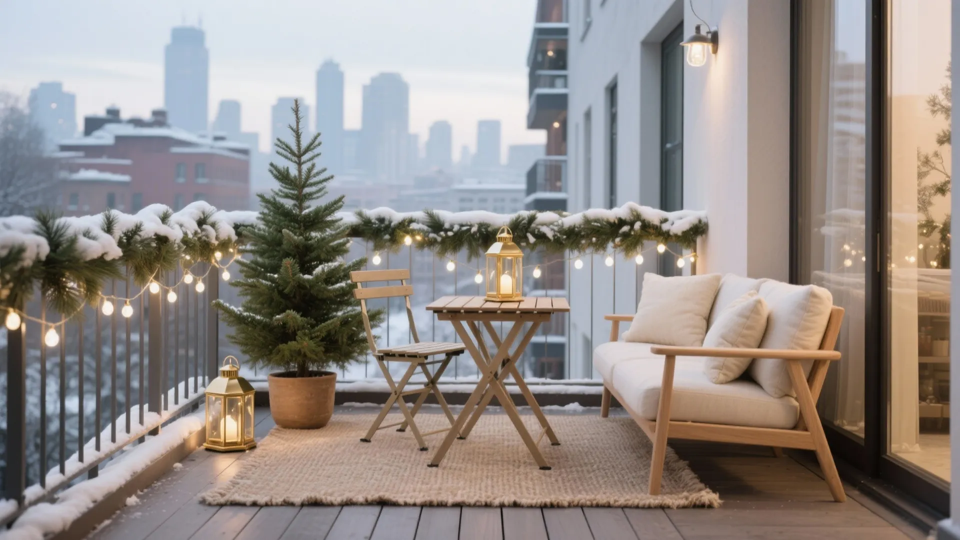 5 Apartment Balcony Decorating Ideas for Christmas: A senior interior designer’s renter-friendly, small-space Christmas playbook—cozy, safe, and stylish on any balcony.