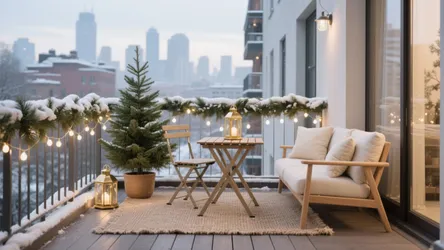 5 Apartment Balcony Decorating Ideas for Christmas