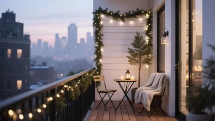 5 Apartment Balcony Christmas Decorating Ideas