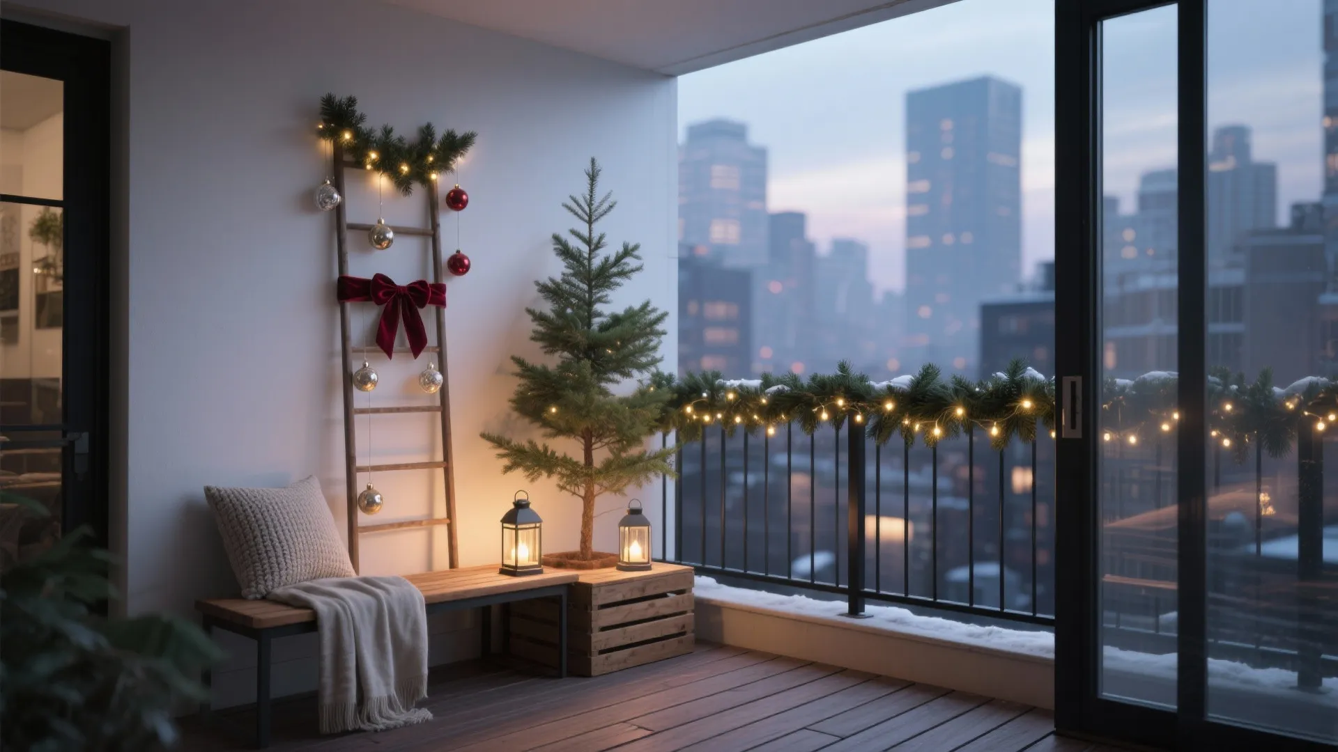 5 Christmas Decorating Ideas for Apartment Balcony: Cozy, renter-friendly holiday styling I use to transform tiny balconies into festive retreats