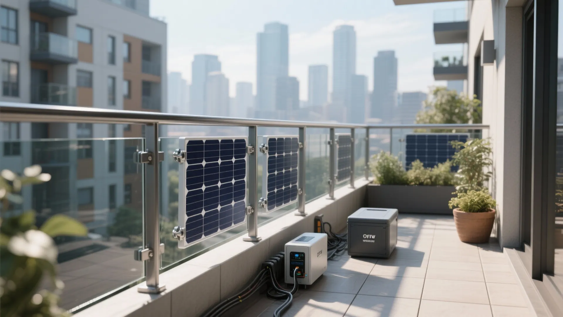 2. Balcony and railing-mounted micro arrays