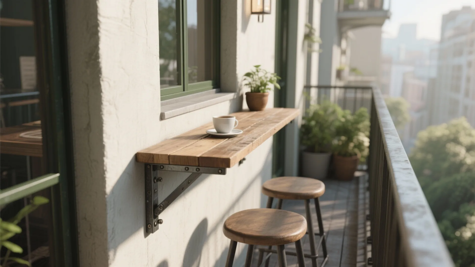 4. Folding Bar Table for a Balcony