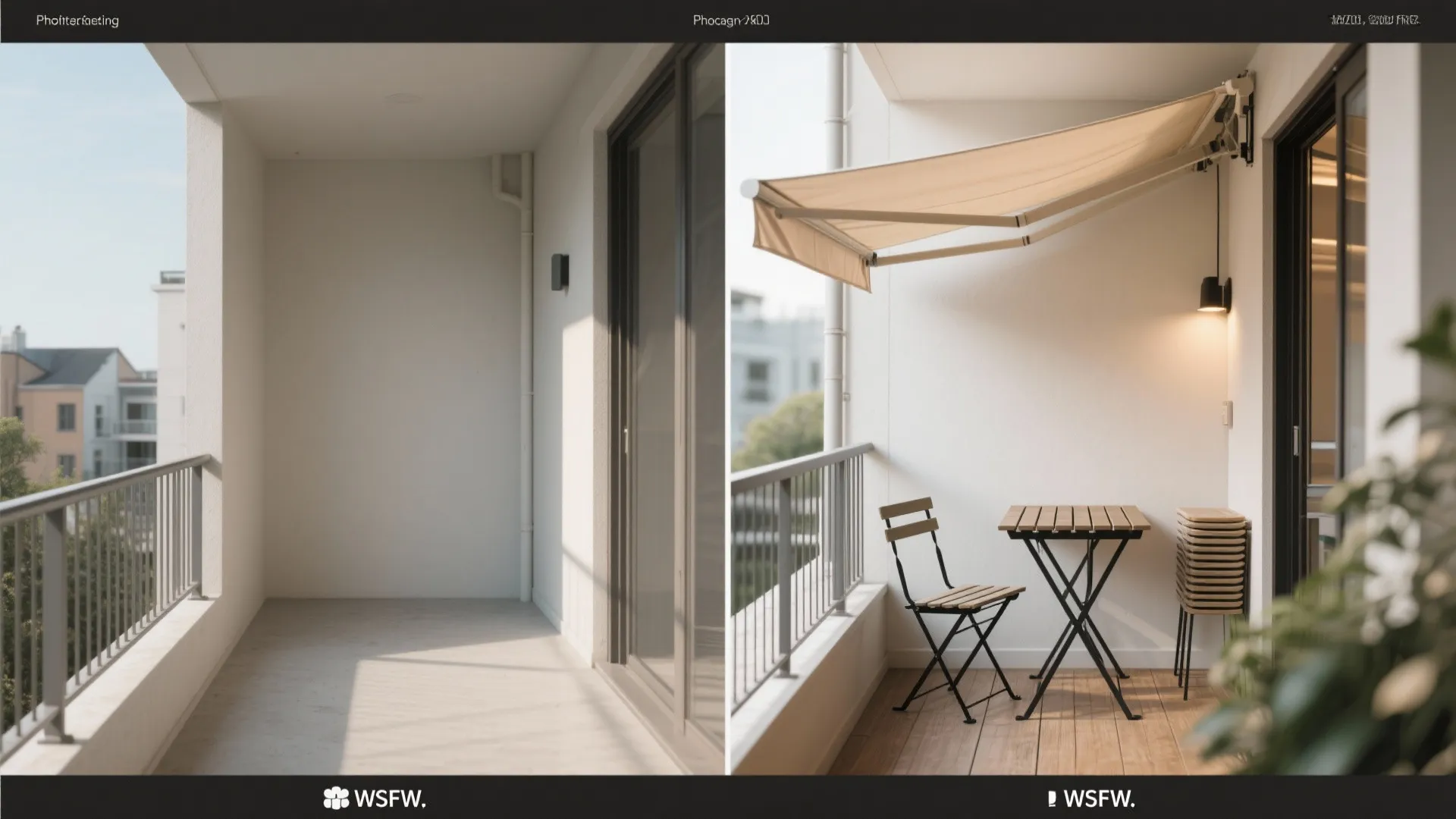 Multi-Use Balcony: Work, Coffee, and Micro Dining