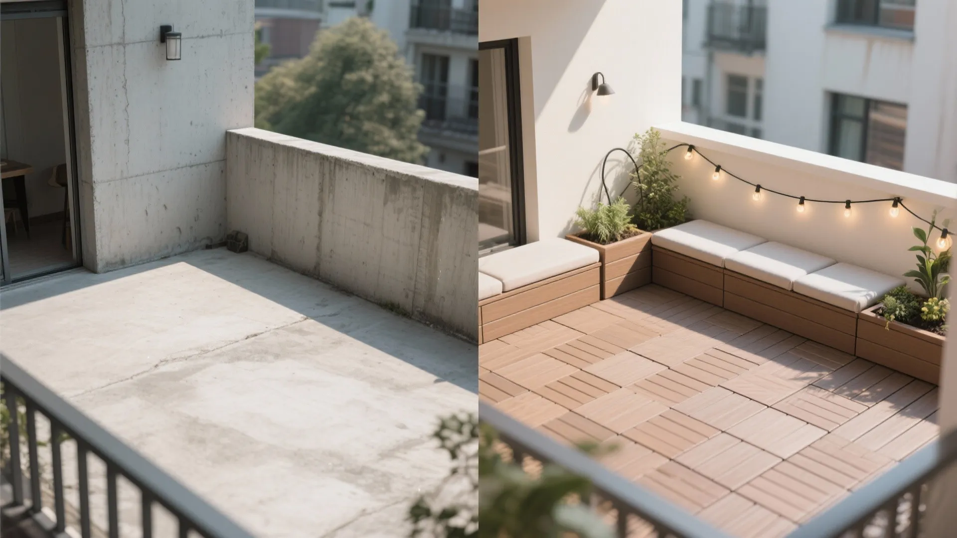 Weatherproof decking tiles for instant upgrade