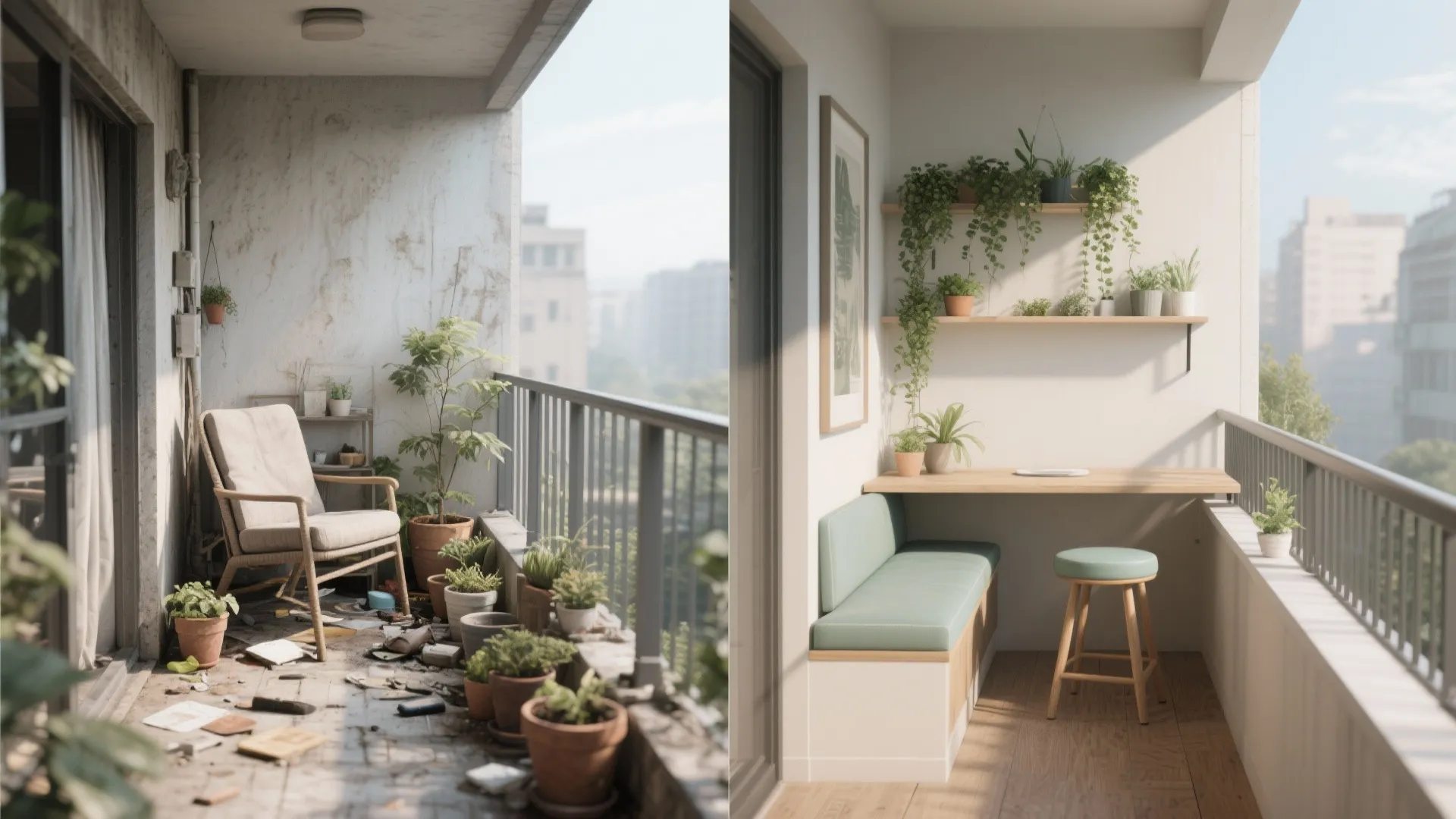 Micro lounge with dual-height seating