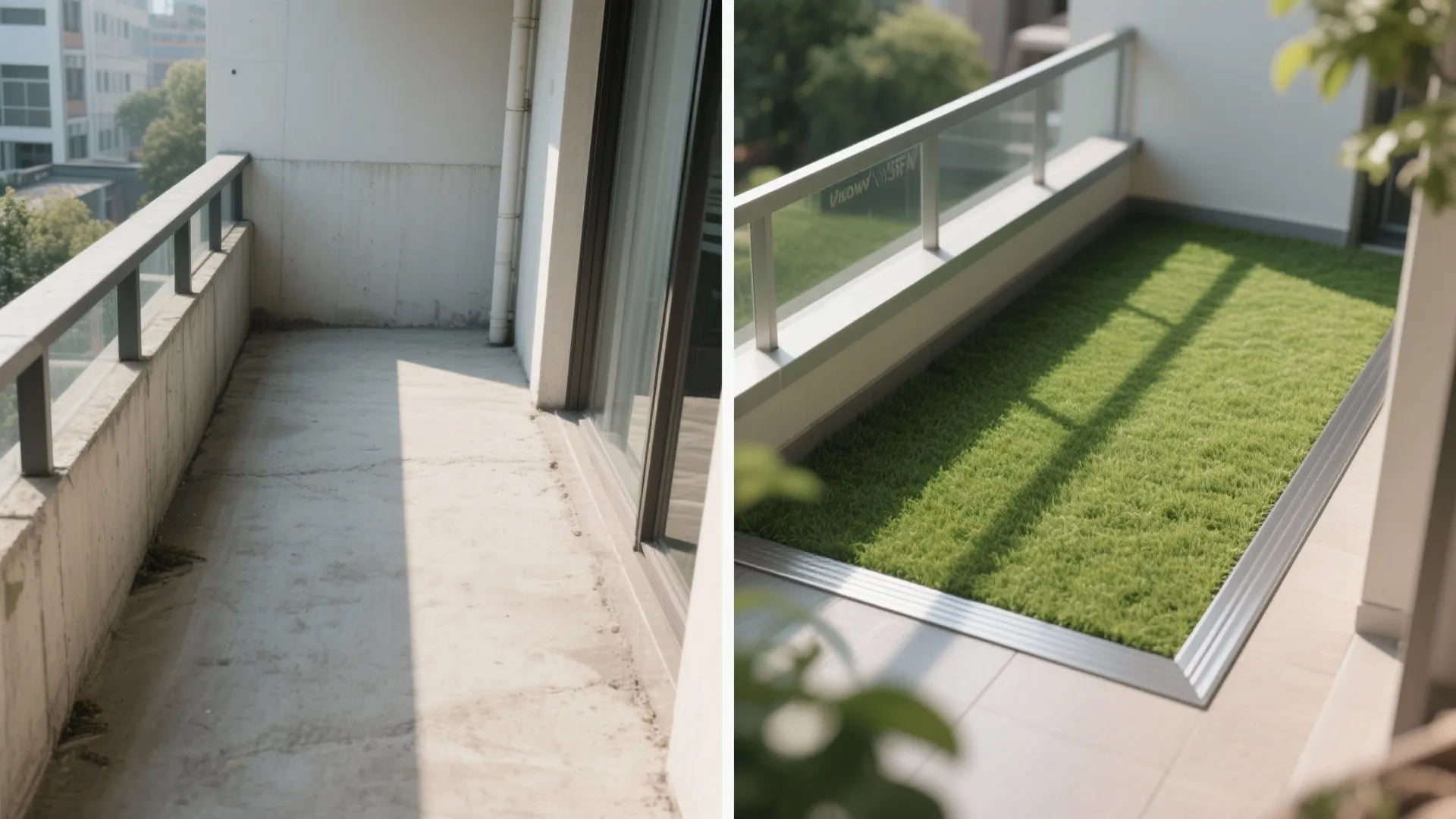 Maintenance-smart: UV-stable turf, rinse routine, and edges