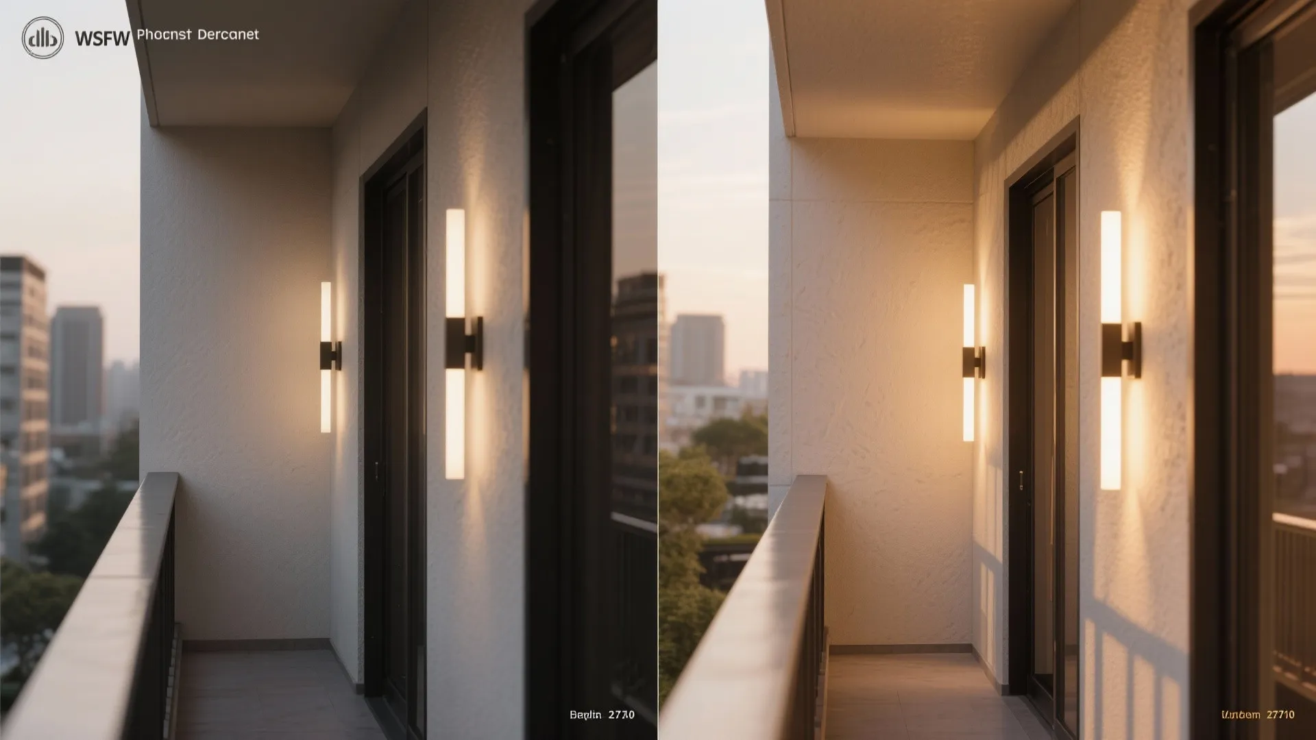 Bi-directional sconces to stretch compact façades