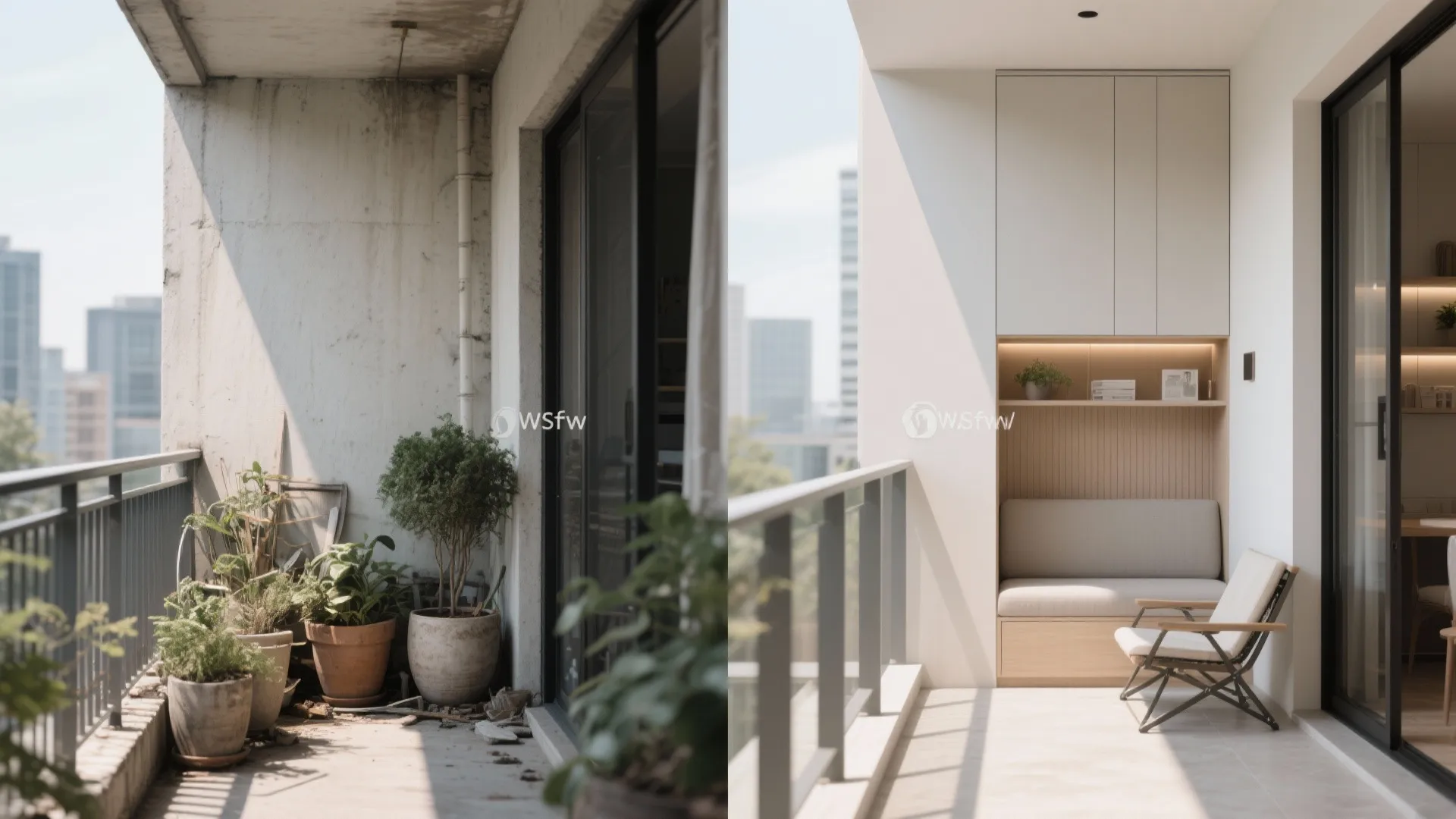 Slim storage and fold-away seating