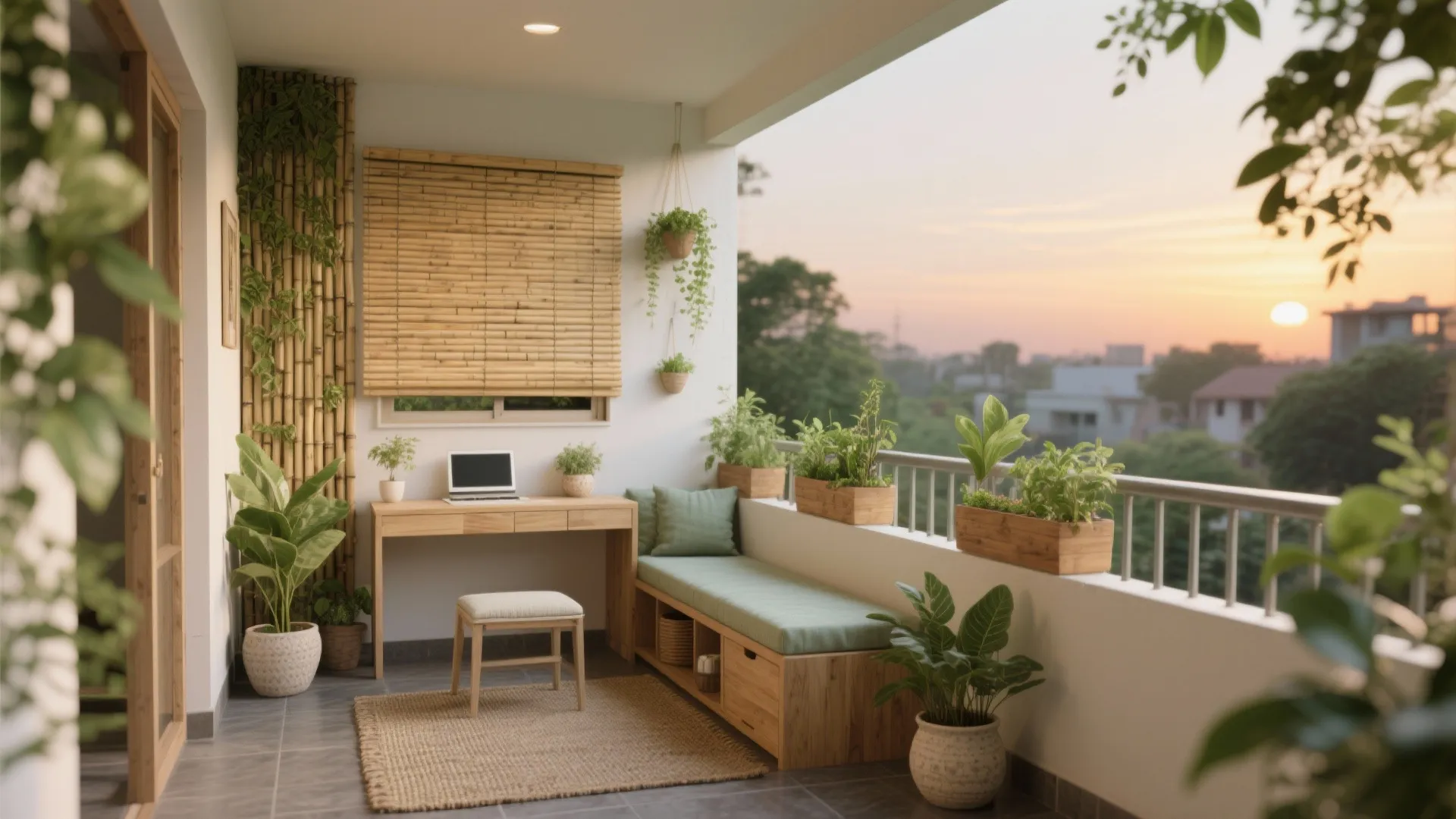 4) A balcony-to-nook upgrade with biophilic calm