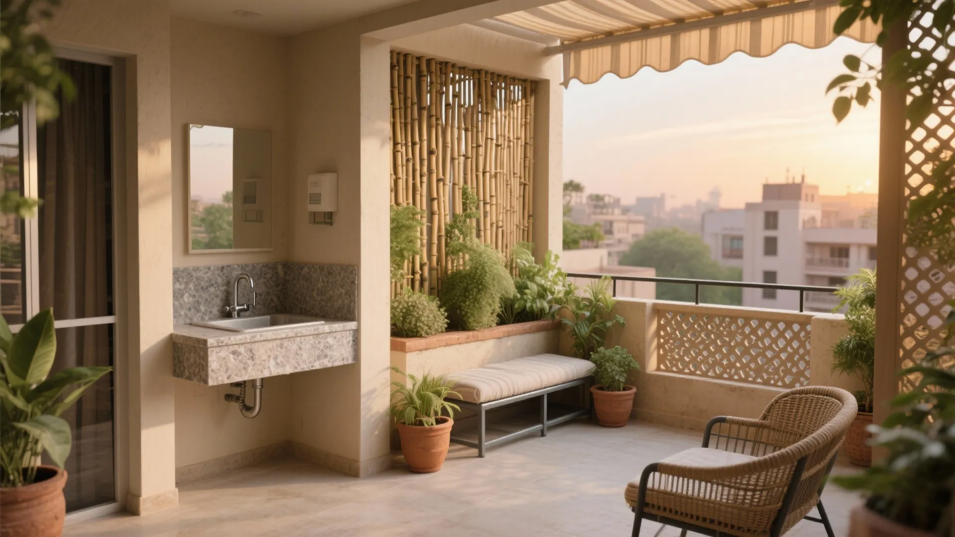 5) Balcony utility + biophilic comfort for Jaipur’s climate
