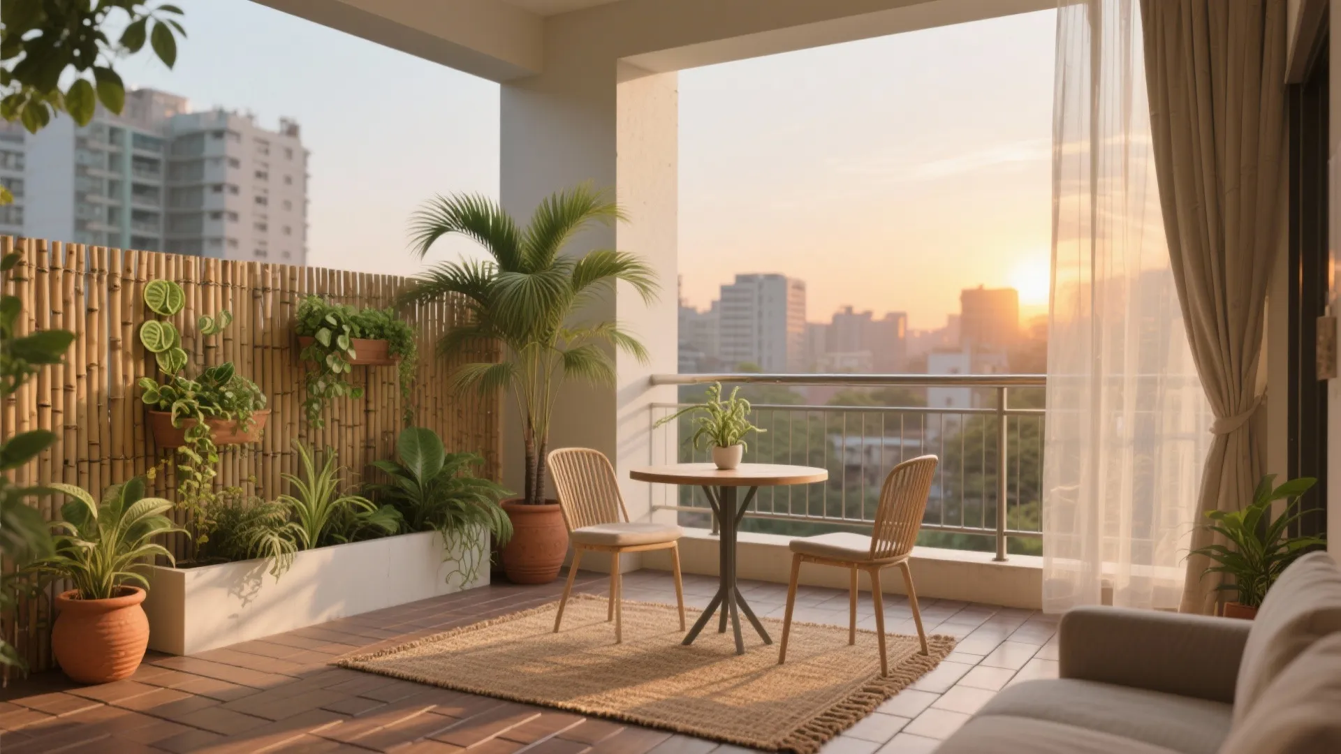 4) Balcony Biophilia, West Sun Control, and Breezy Cross-Ventilation