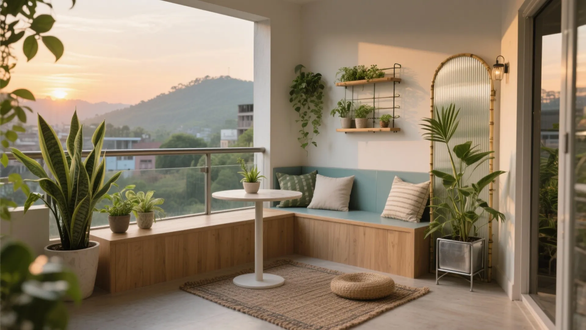 Balcony calm and biophilic touches you can maintain