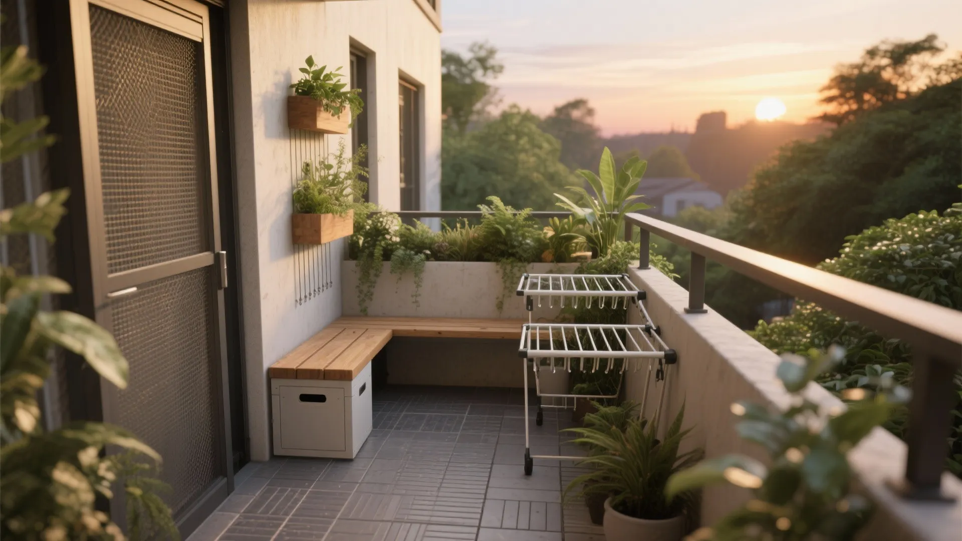 Balcony as a biophilic retreat and hard-working utility