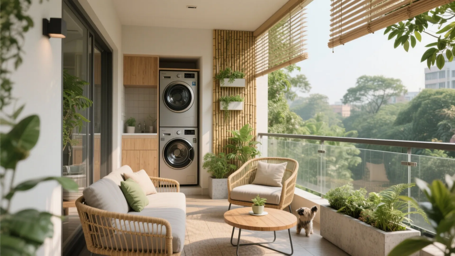 Balcony-to-biophilic retreat (without losing utility)