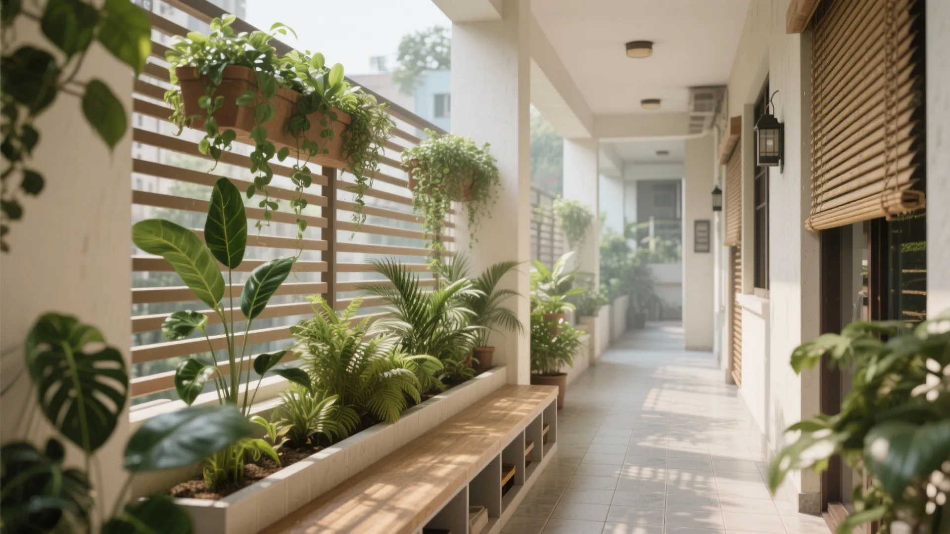 Balcony-to-breeze corridor: green, glare-free, and usable