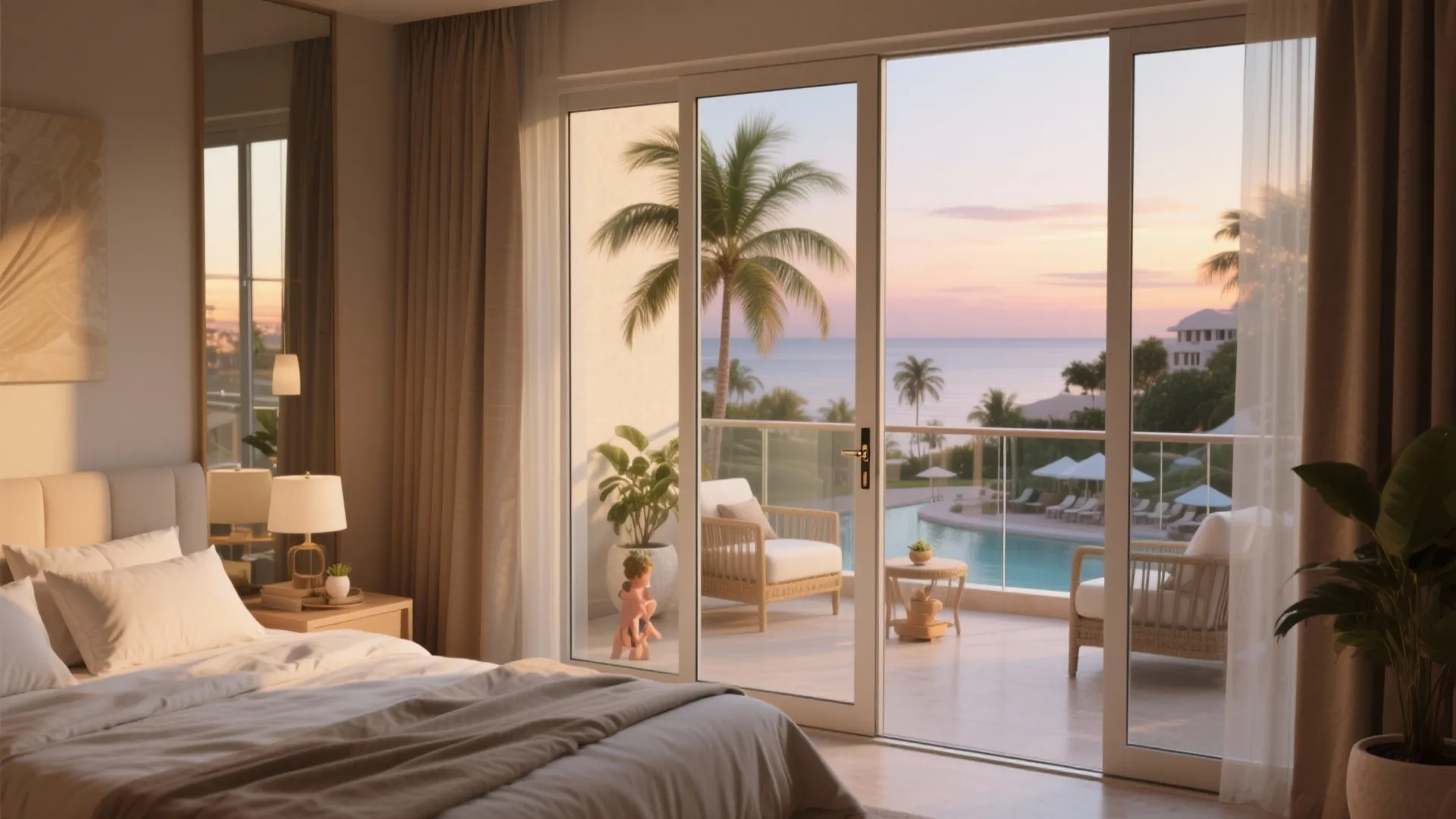 4. Balcony-connected master for resort vibes