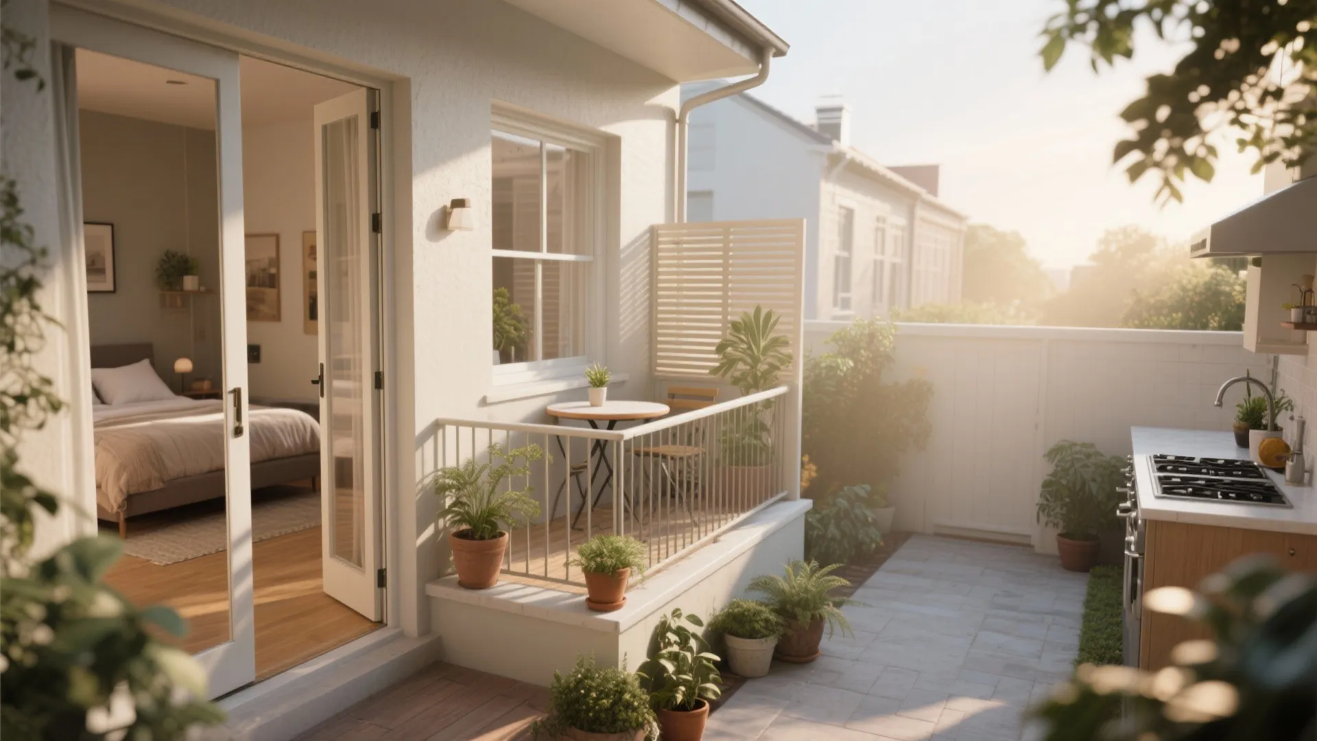 5. Outdoor Connection: Balcony or Small Courtyard