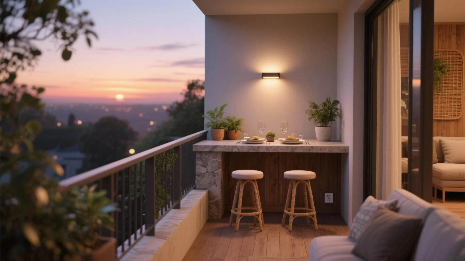 Balcony-to-dining magic