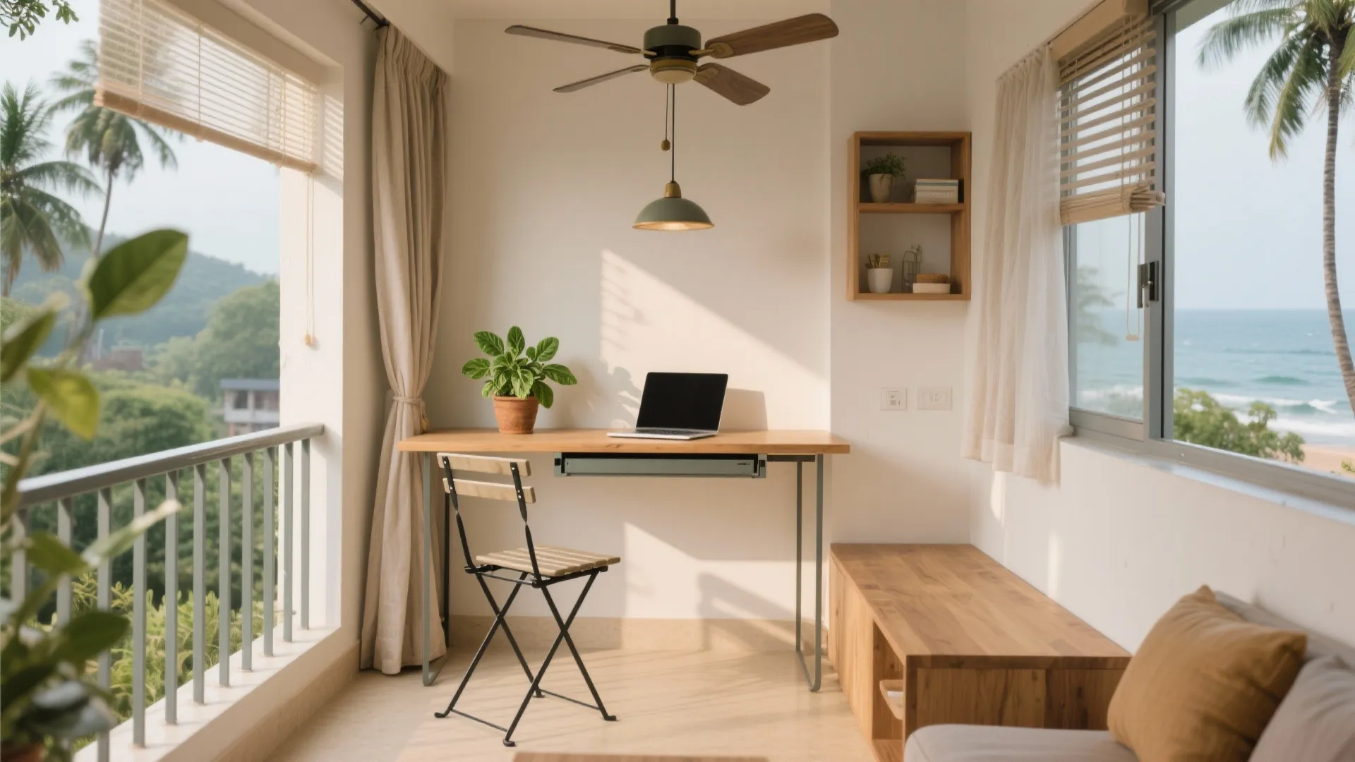 Balcony Nook That Doubles as Dining or WFH