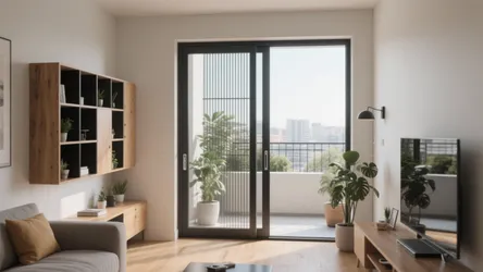 Balcony door design with grill: 5 ideas