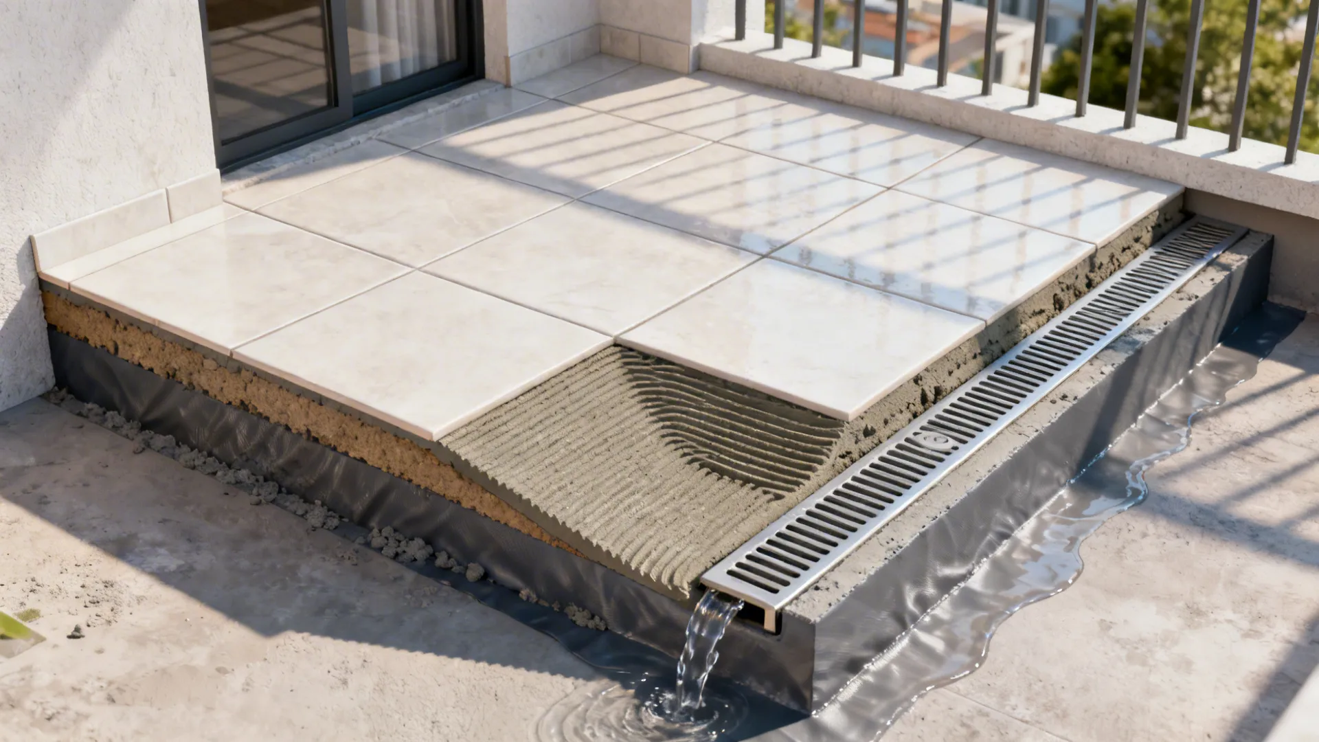Weatherproof Materials + Smart Drainage