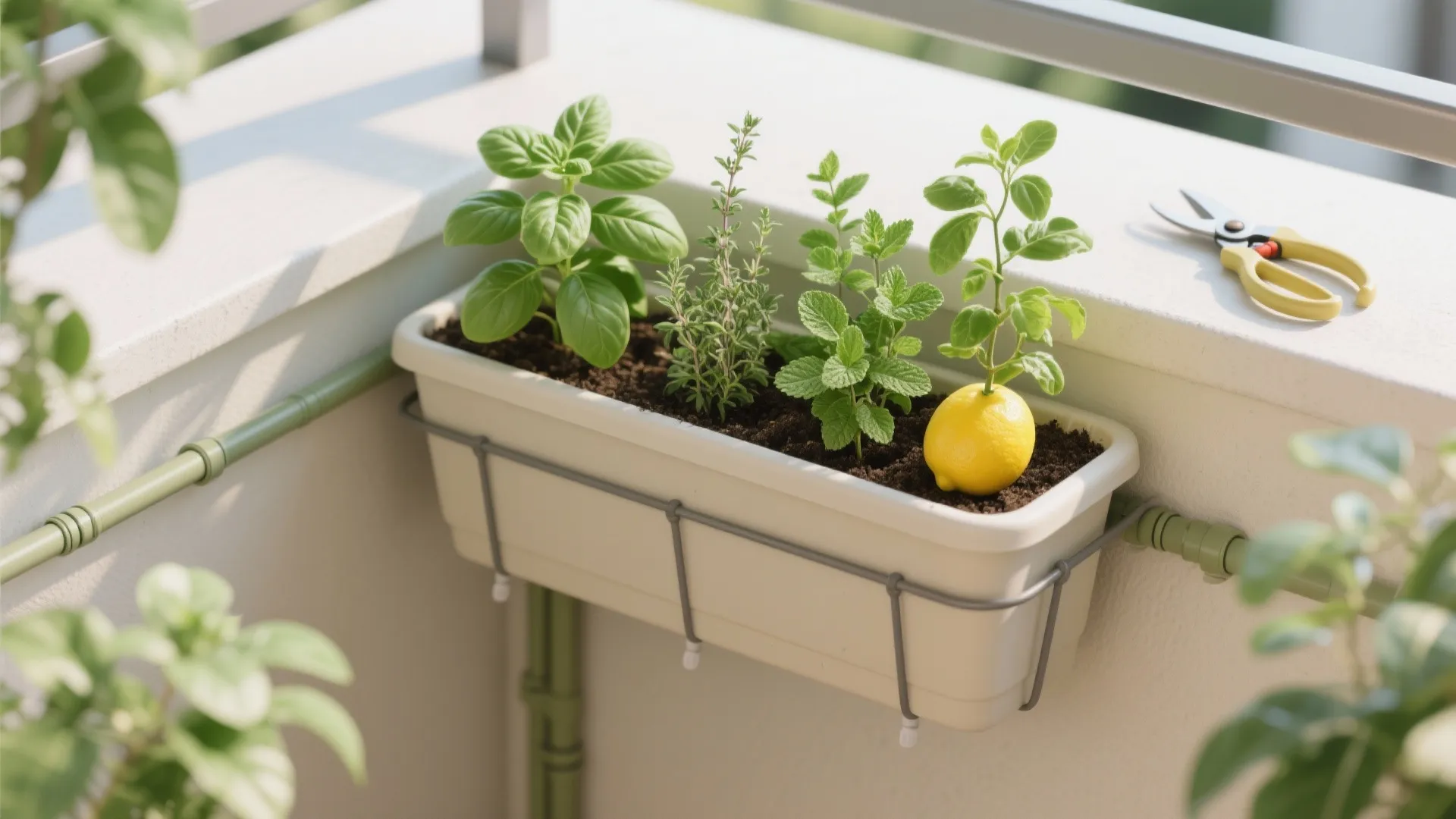 Edible Micro Garden: Herbs, Dwarf Citrus, and Salad Greens