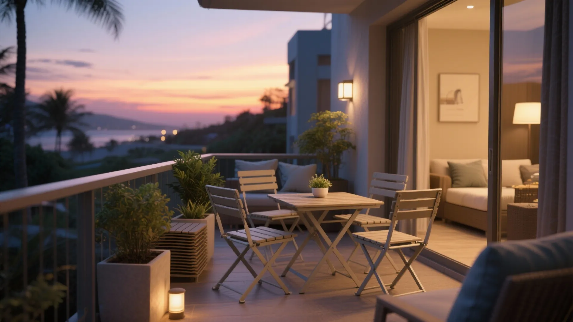 6. Outdoor balcony or patio that extends living space