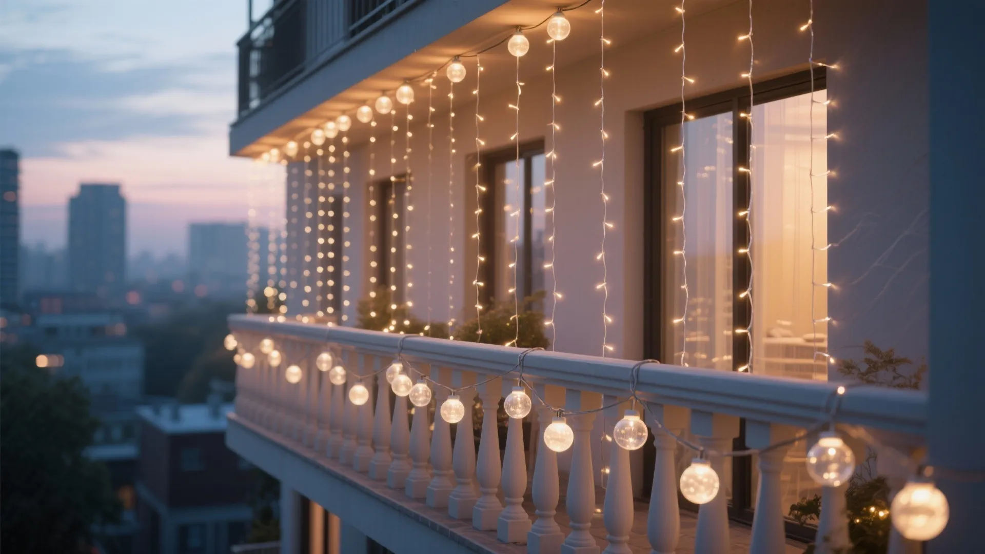 Balcony Rail Drapes and Festoon Lines