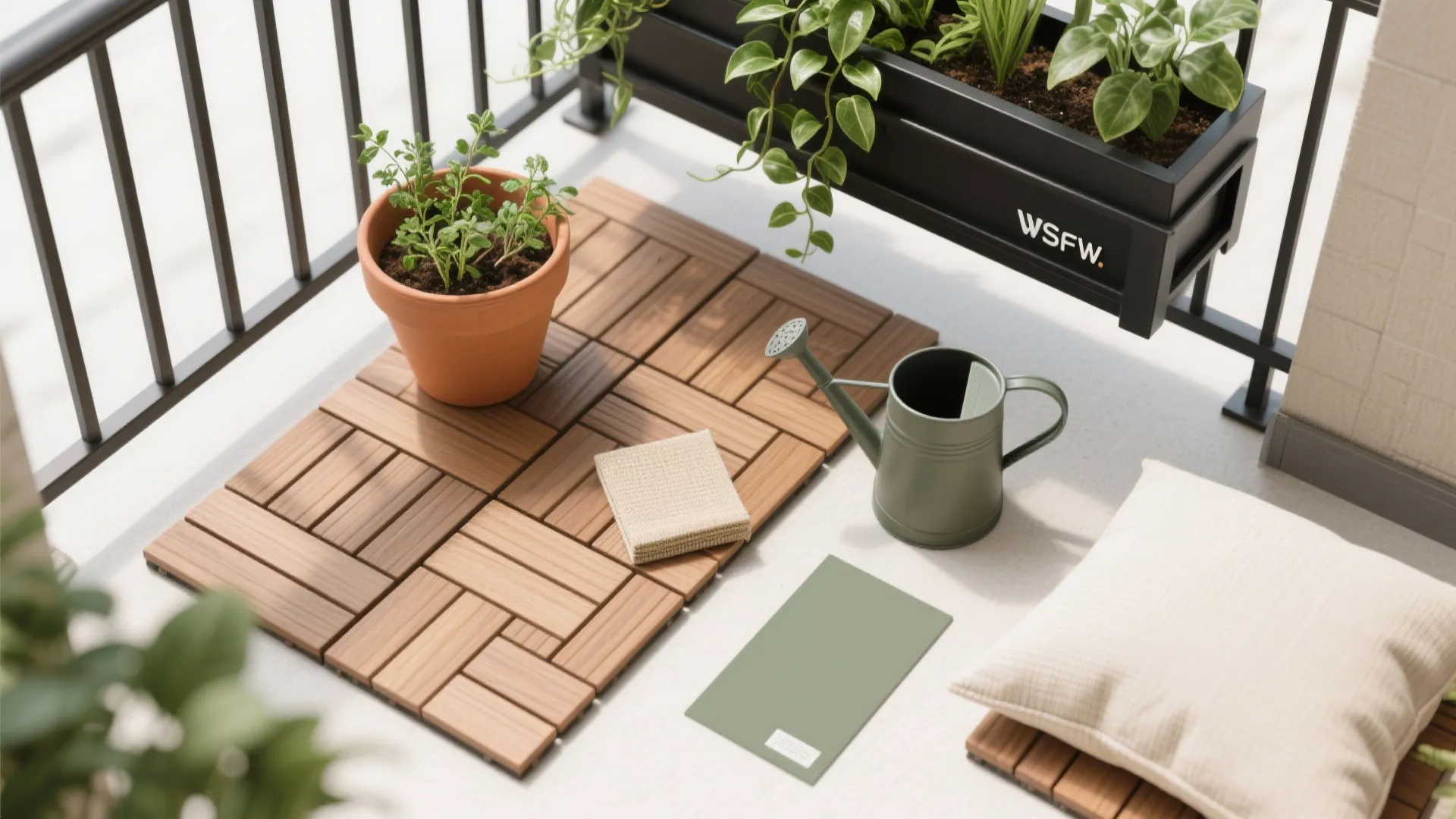 4) Balcony micro-garden + study perch you’ll actually use