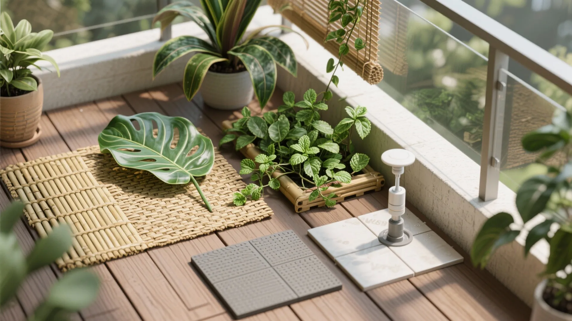 Balcony biophilia and climate-smart shading