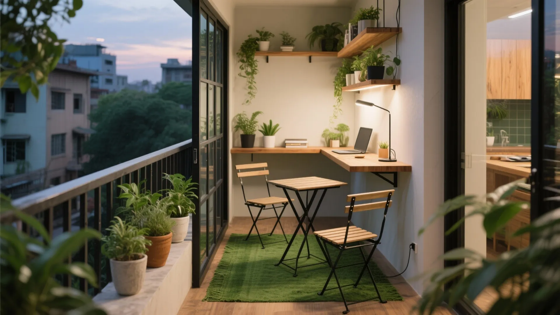 4) Balcony-to-flex room: green nook, study, or bar with cross-vent