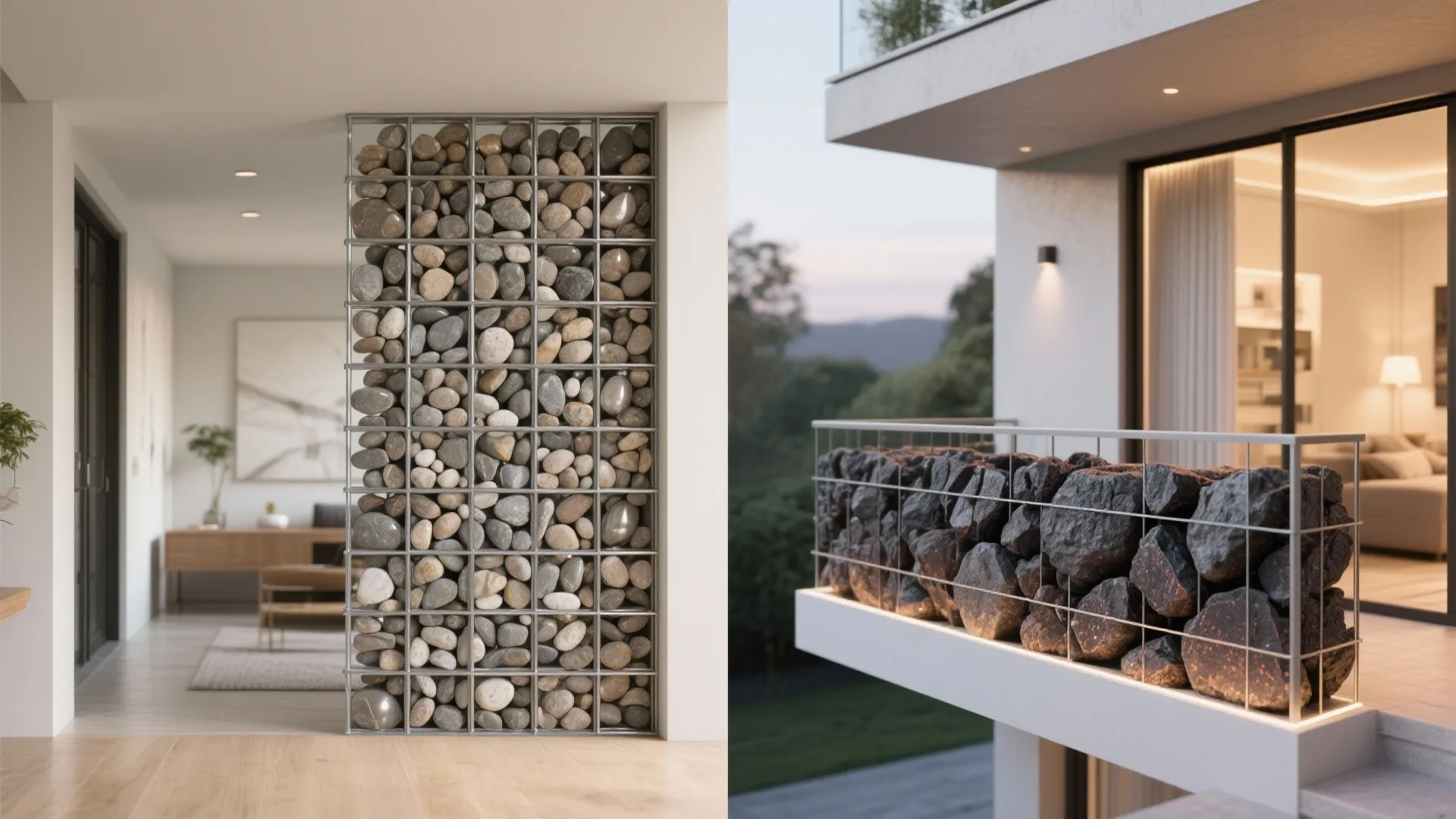 5. Indoor or balcony gabion partitions