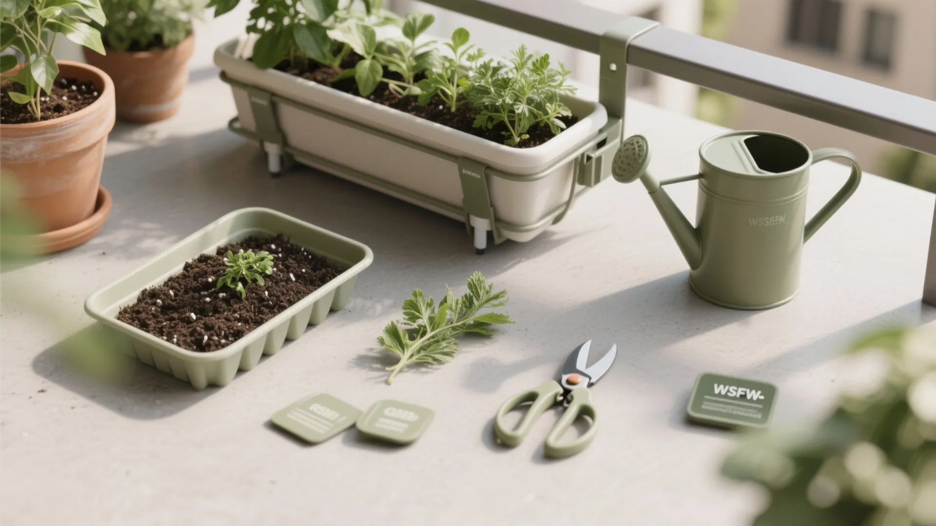 Green Pocket: Vertical Planters and Rail Herbs