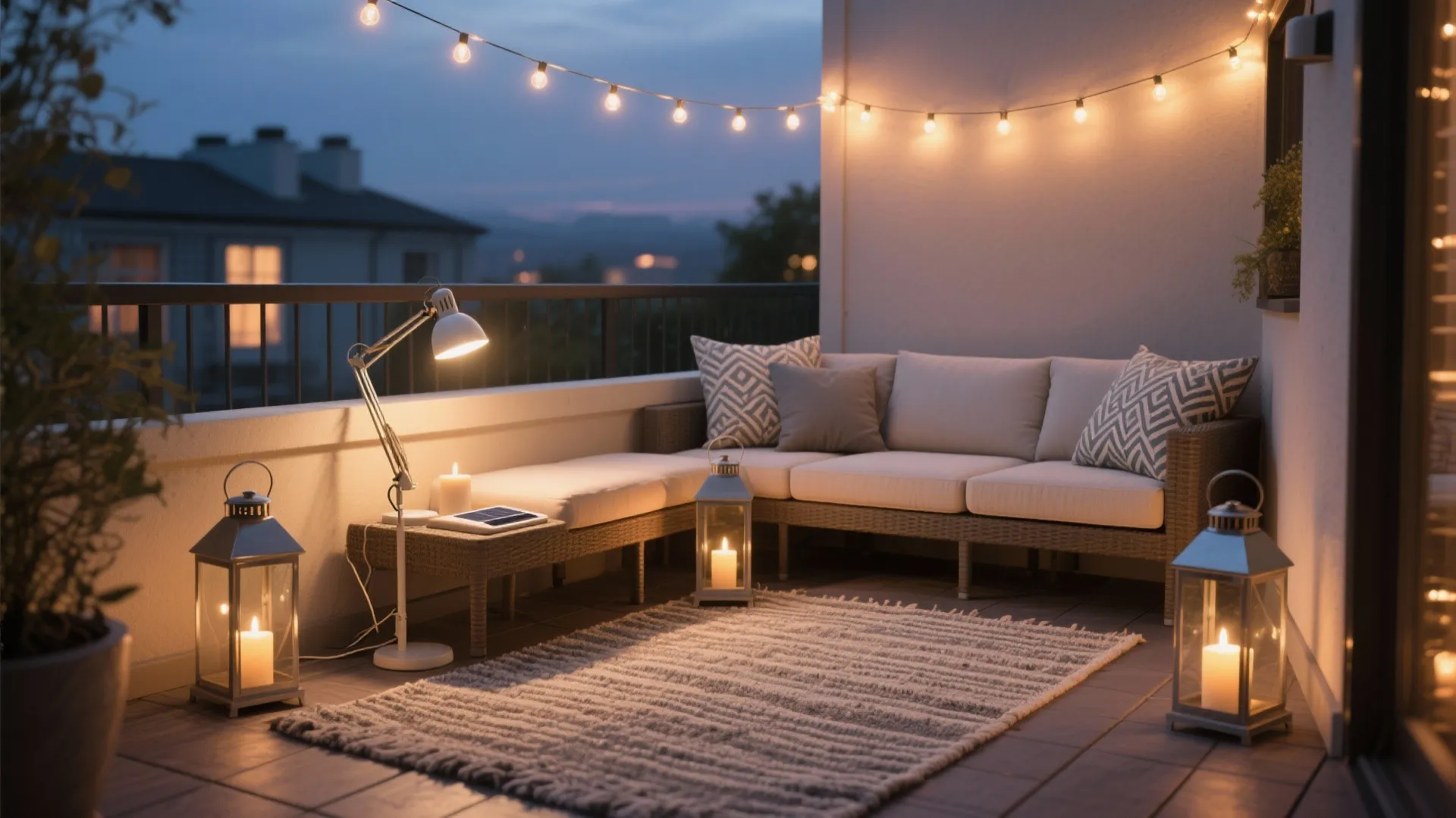 5) Lighting layers, textiles, and color to set the mood