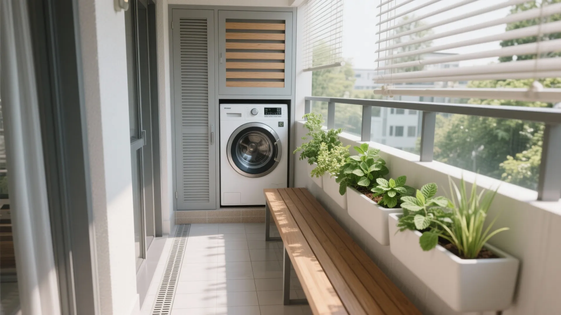 Balcony as a utility and green nook