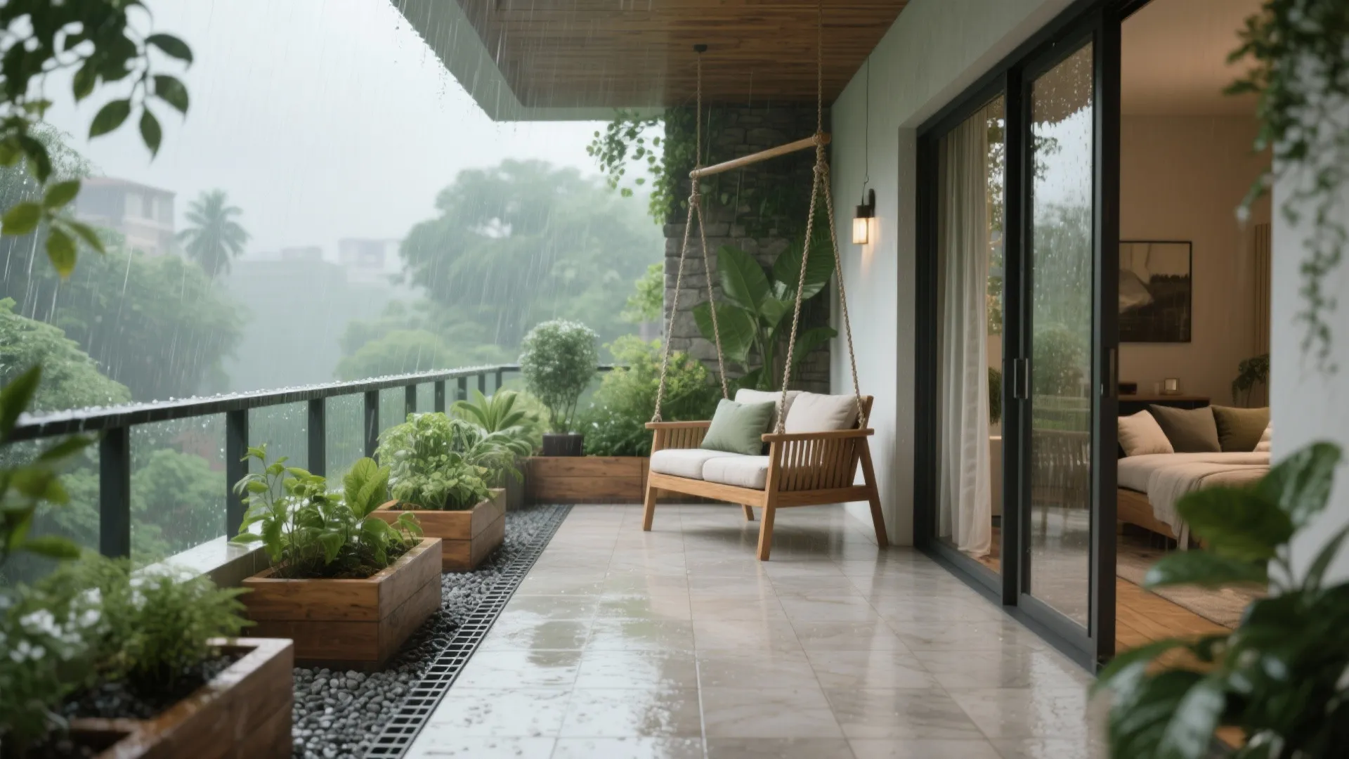 Balconies and Biophilic Layers That Love Monsoon