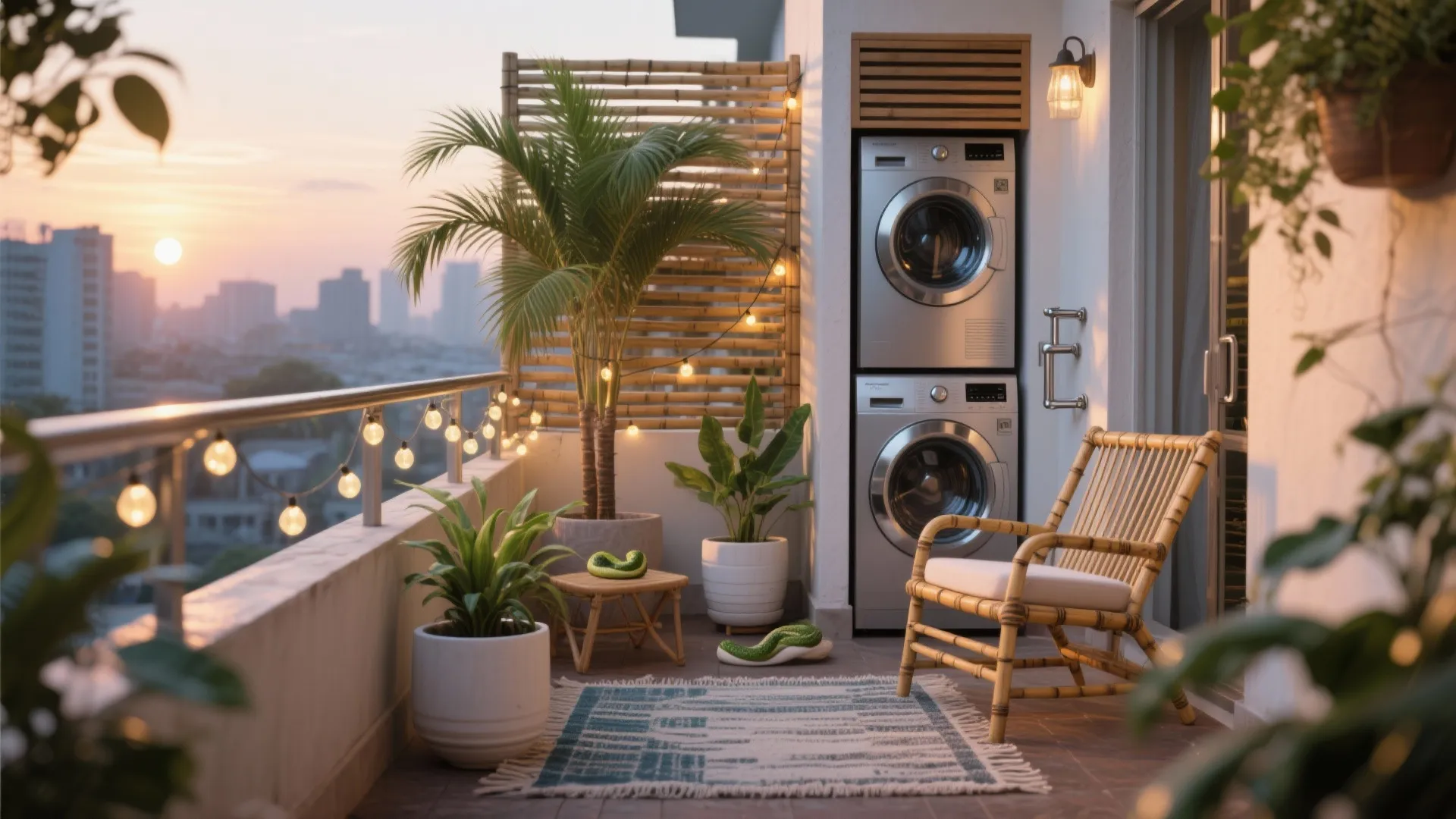 4) Balcony Green Patch + Utility Stack