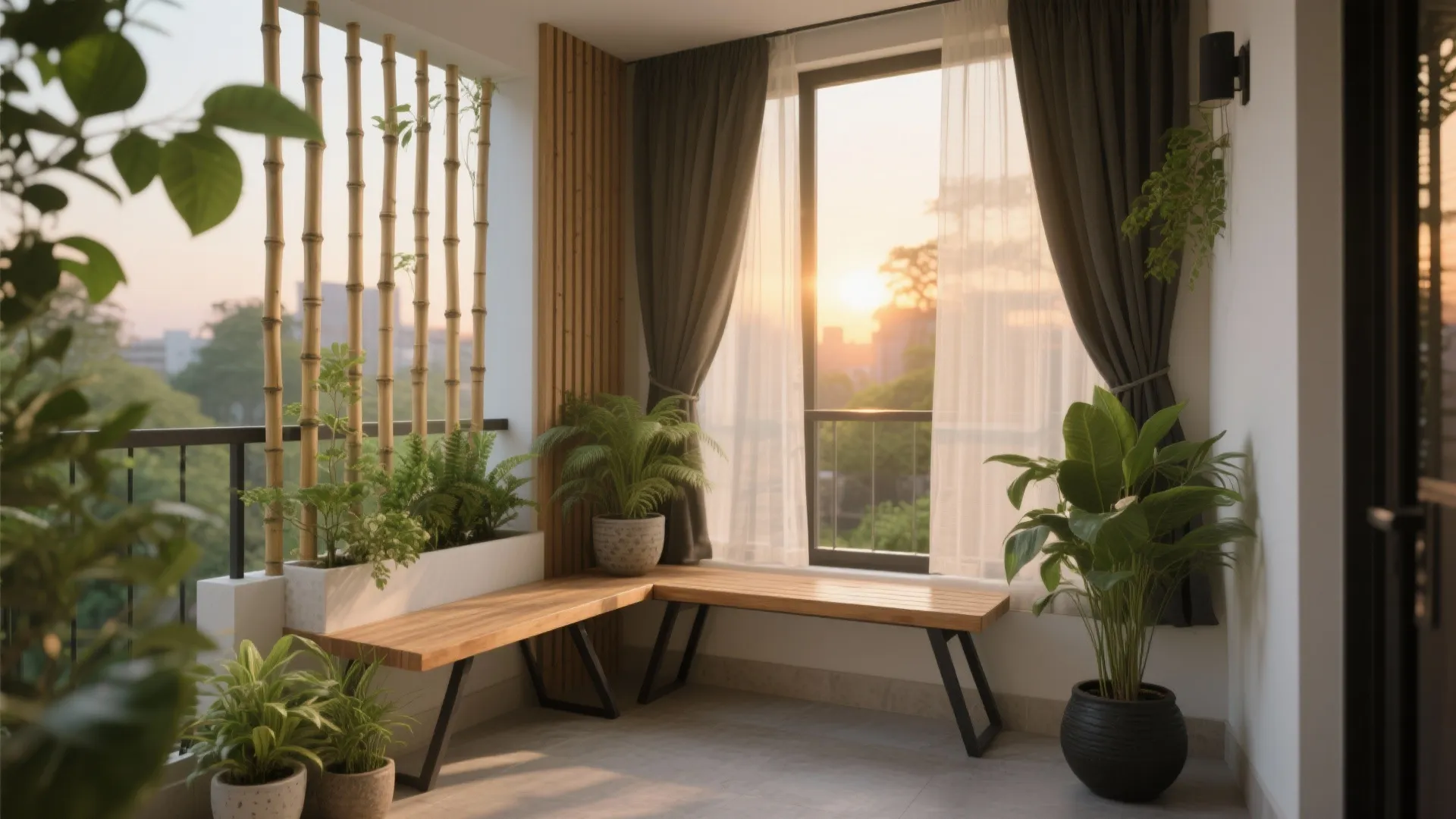 Balcony biophilia and light control that actually works
